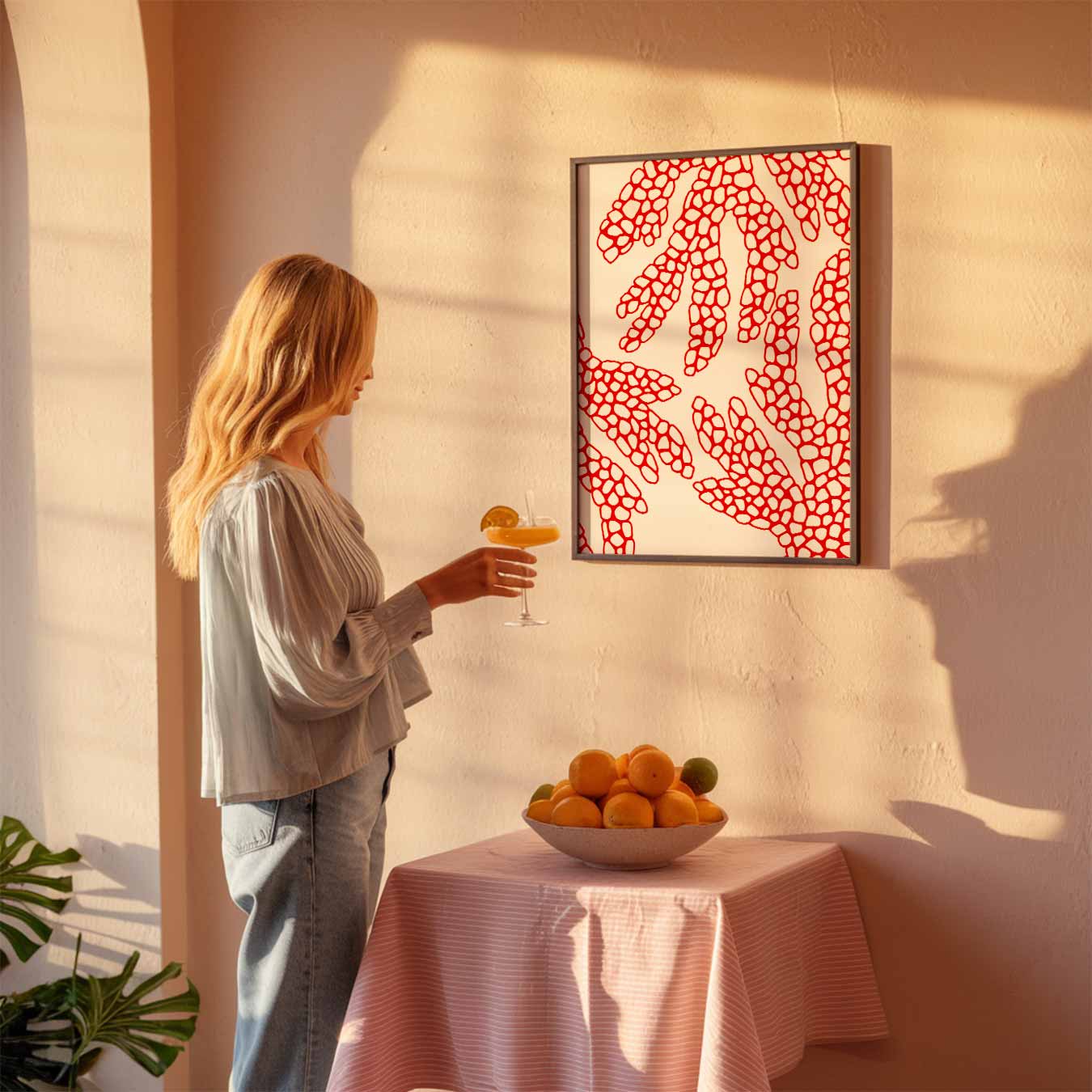 Moderne Koralen Kunstposter-WallArtistic