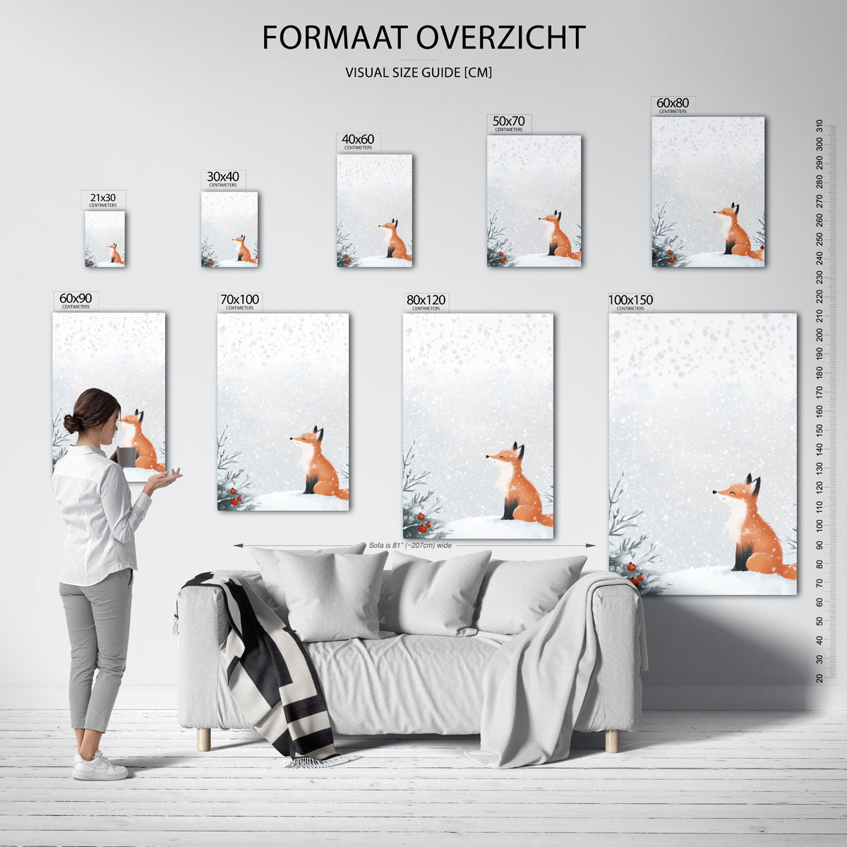 Vos in sneeuw Poster