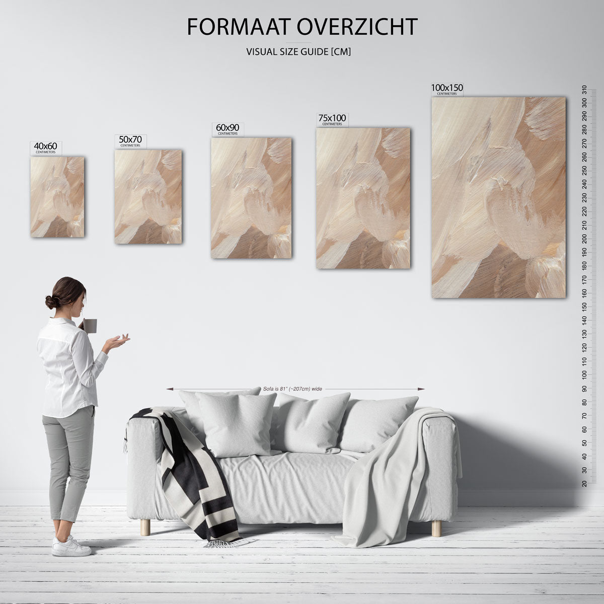 Organische penseelstreken Kunstwerk