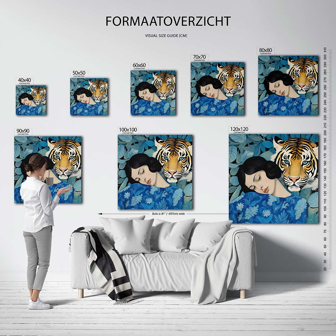 Dromerige tijger Kunstwerk