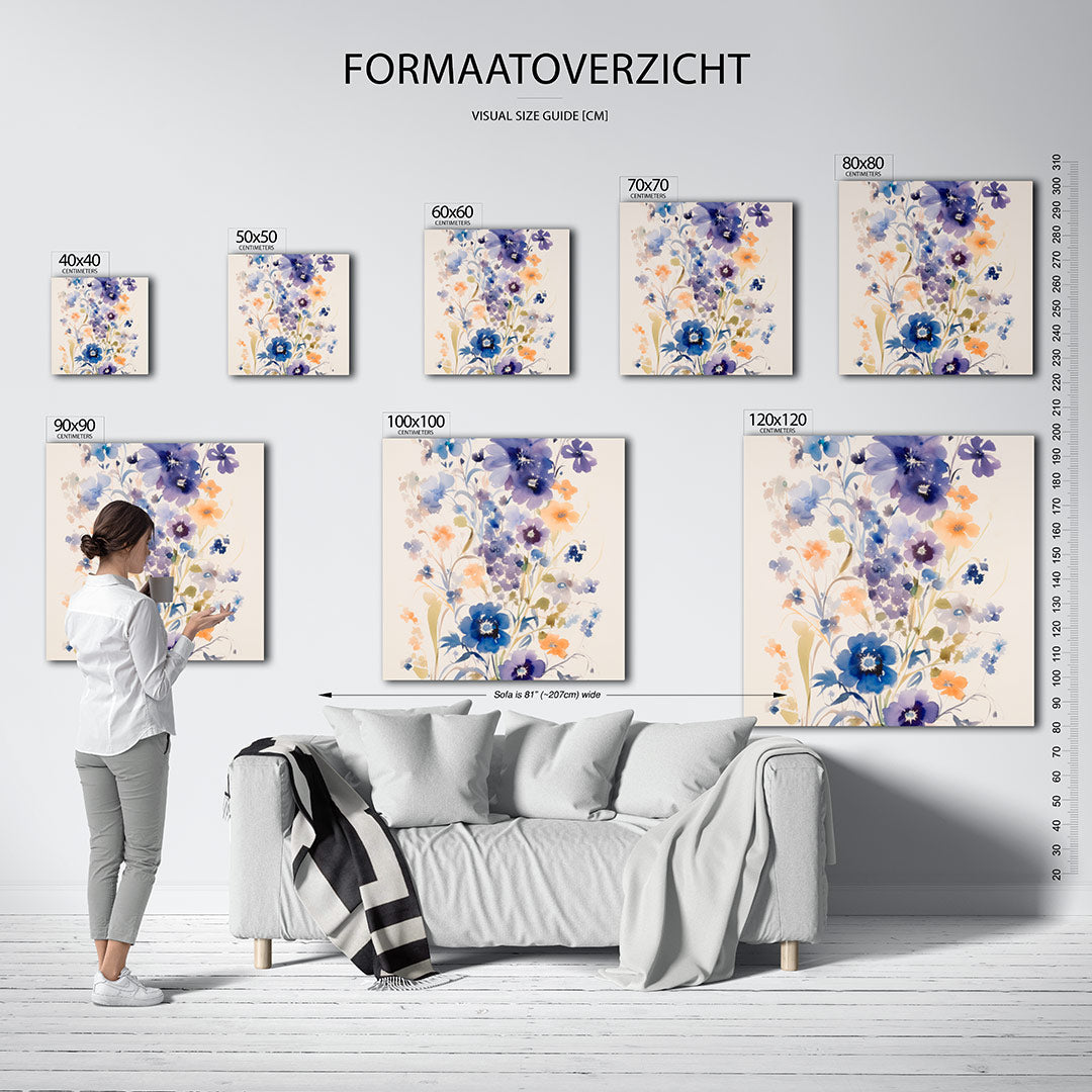 Kleurrijke bloemenpracht Kunstwerk