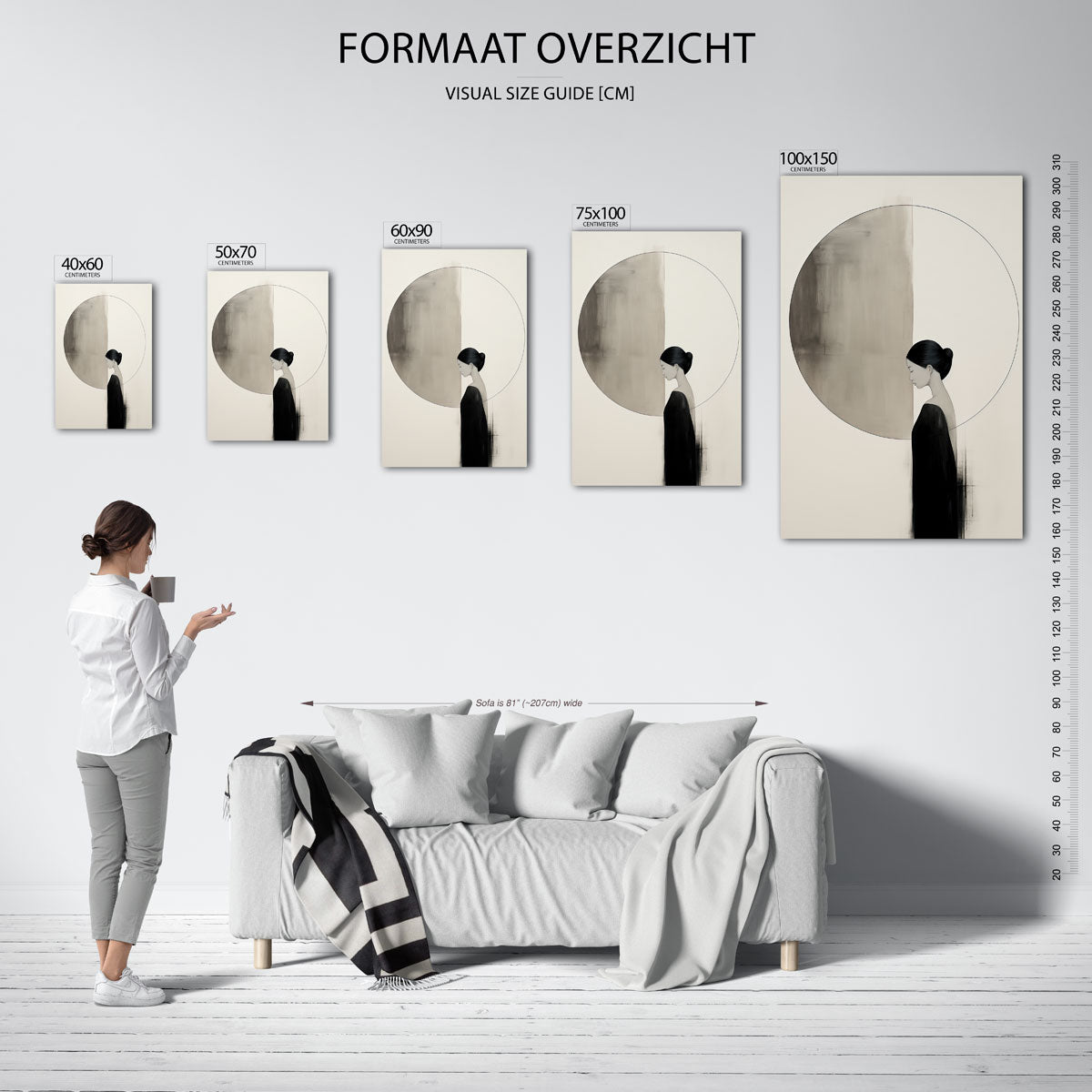 Vrouwensilhouet Kunstwerk