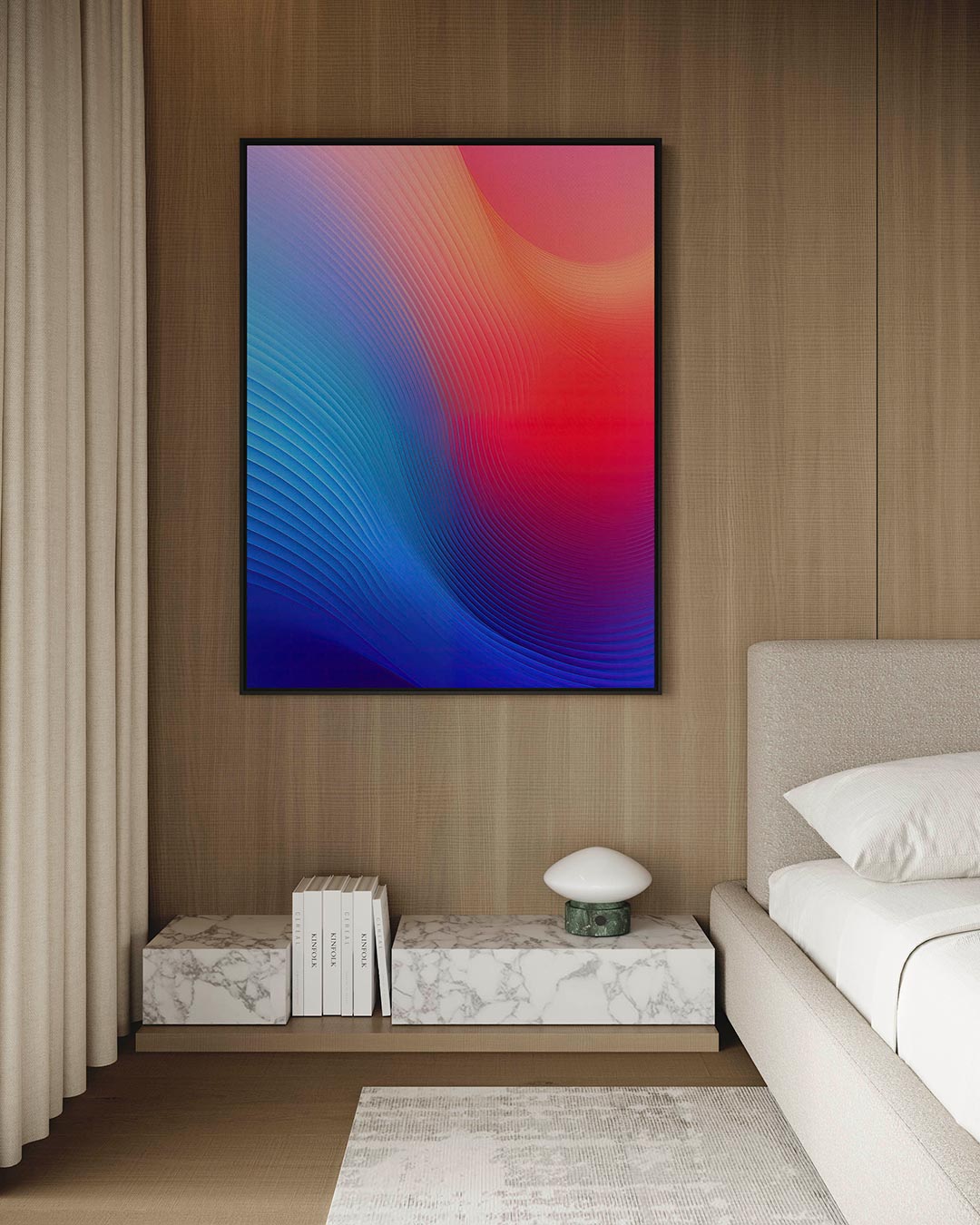 Golvende kleuren Kunstwerk
