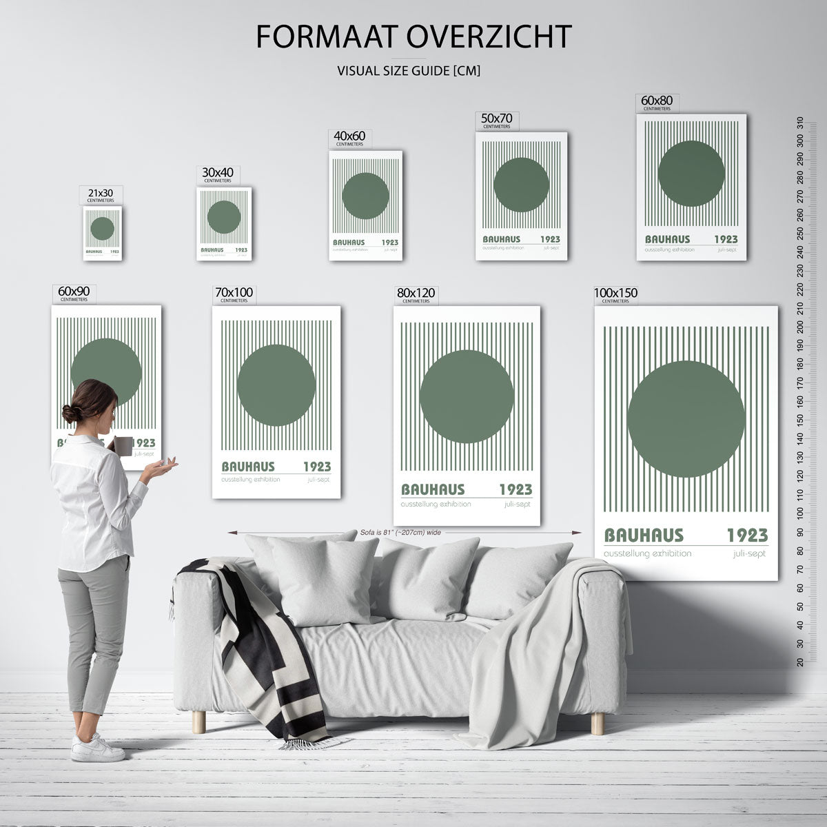 Cirkel en lijnen Poster