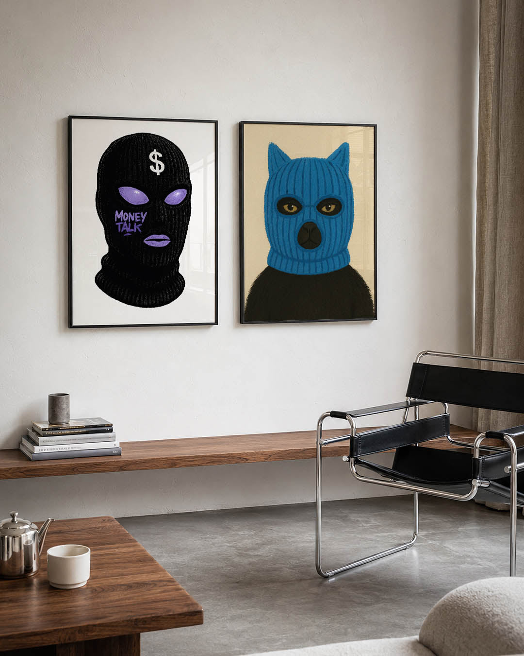 Masker en tekst Posterset
