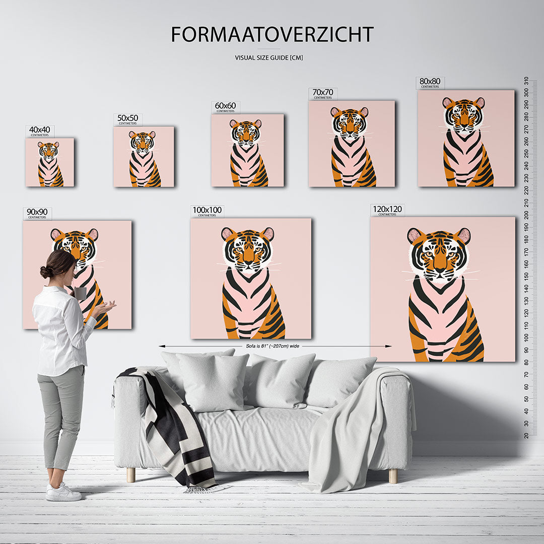 Gestileerde tijger Kunstwerk