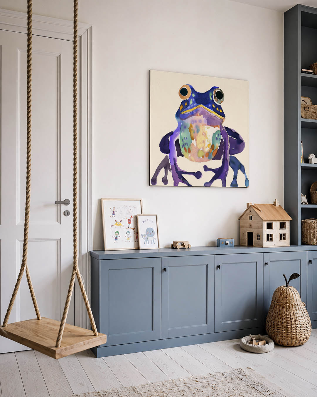 Kleurrijke kikker Kunstwerk