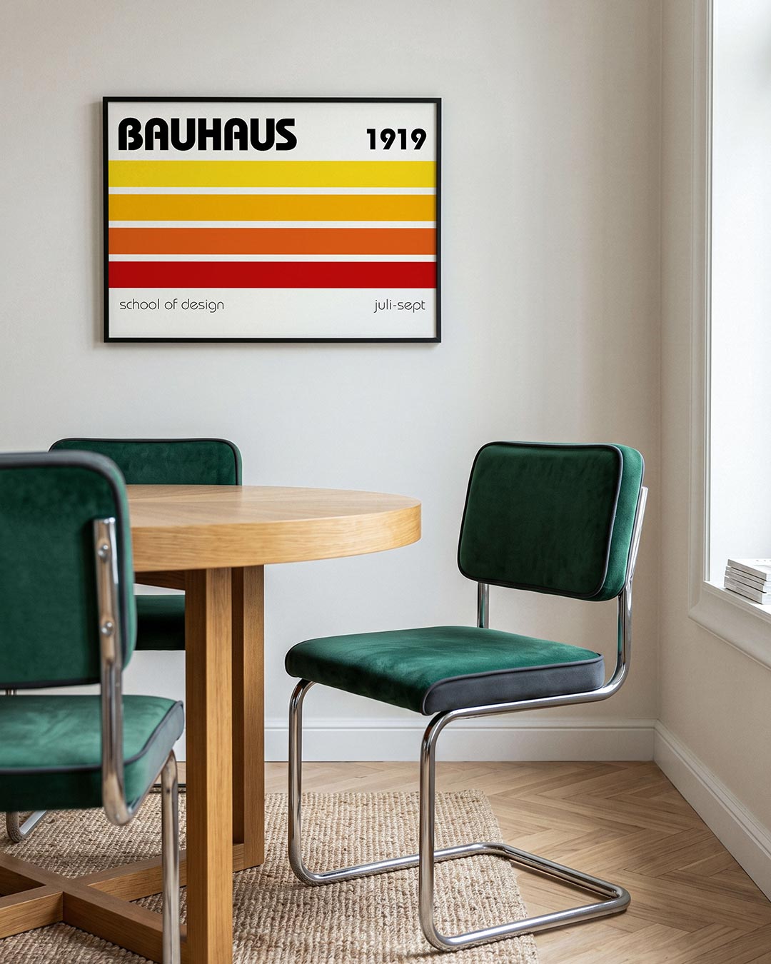 Kleurstroken en tekst Poster