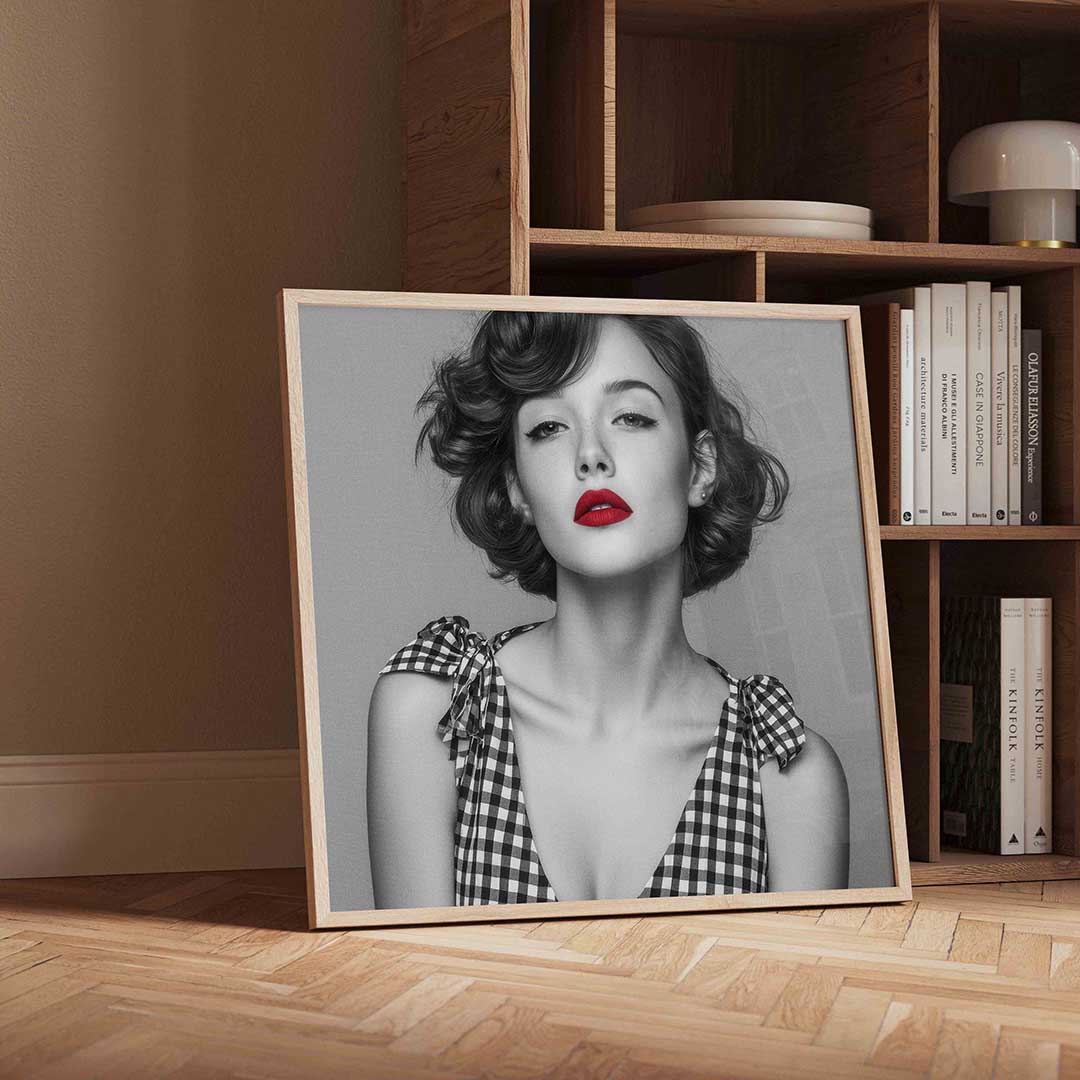Vrouw met rode lippen Poster