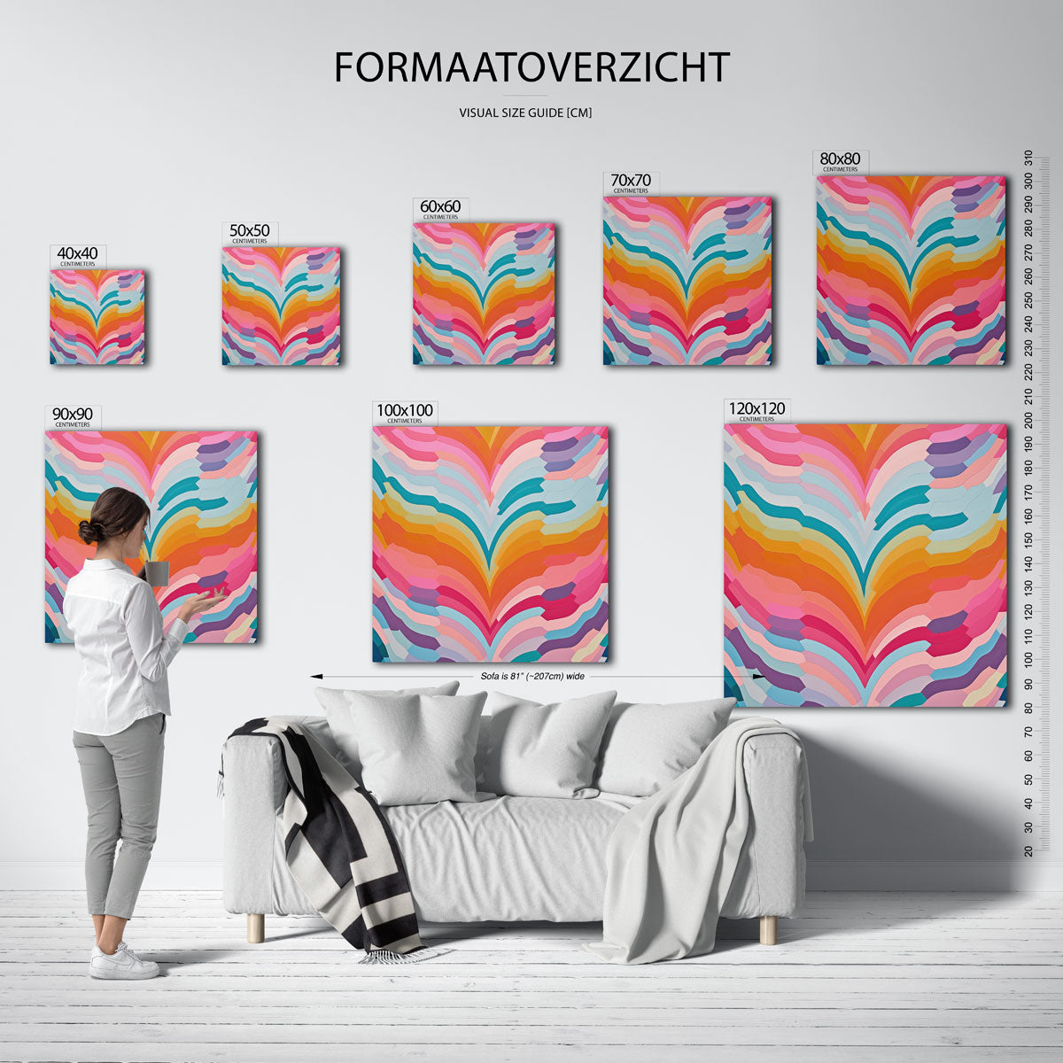 Kleurrijke golvende vormen Poster
