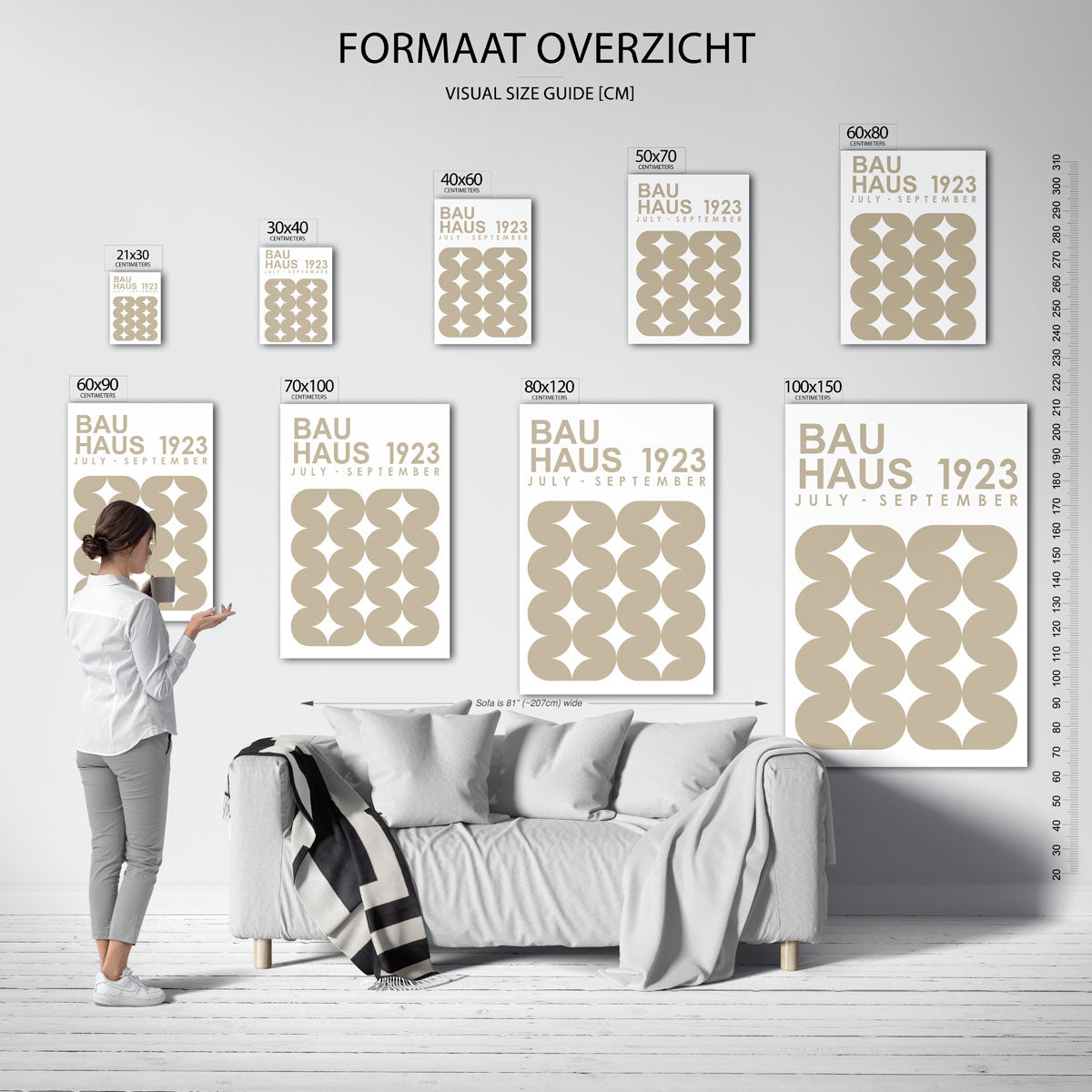 Grafische compositie met tekst en patronen