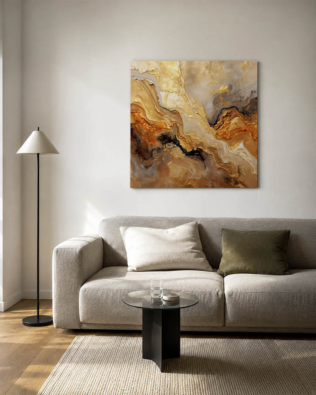 Organische kleurvortex Kunstwerk