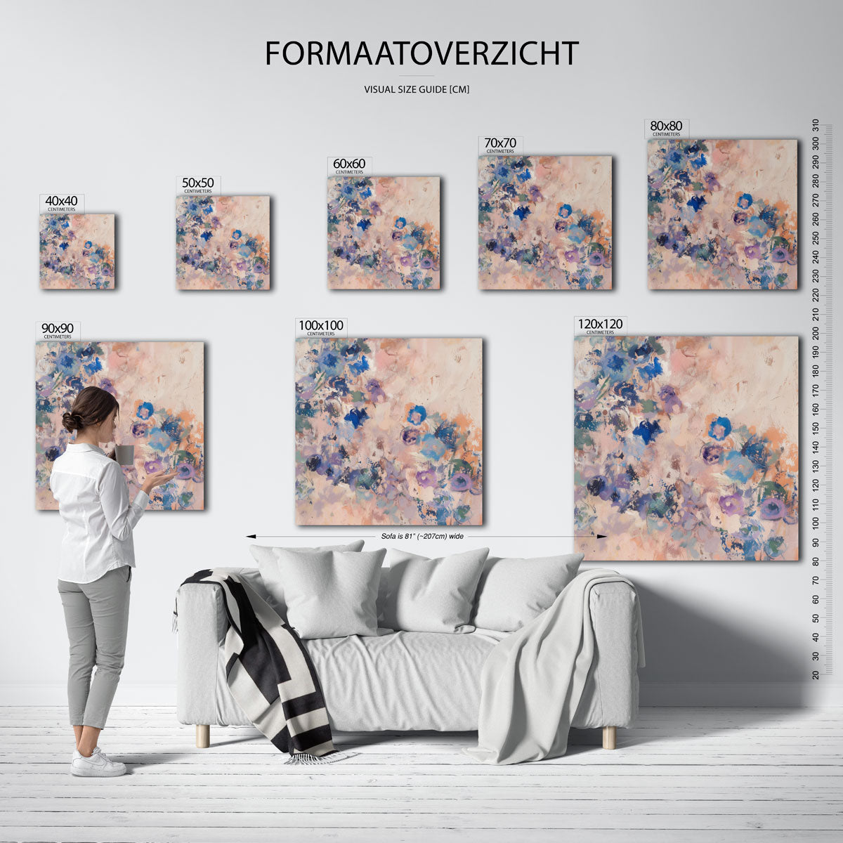 Abstracte bloemen Poster