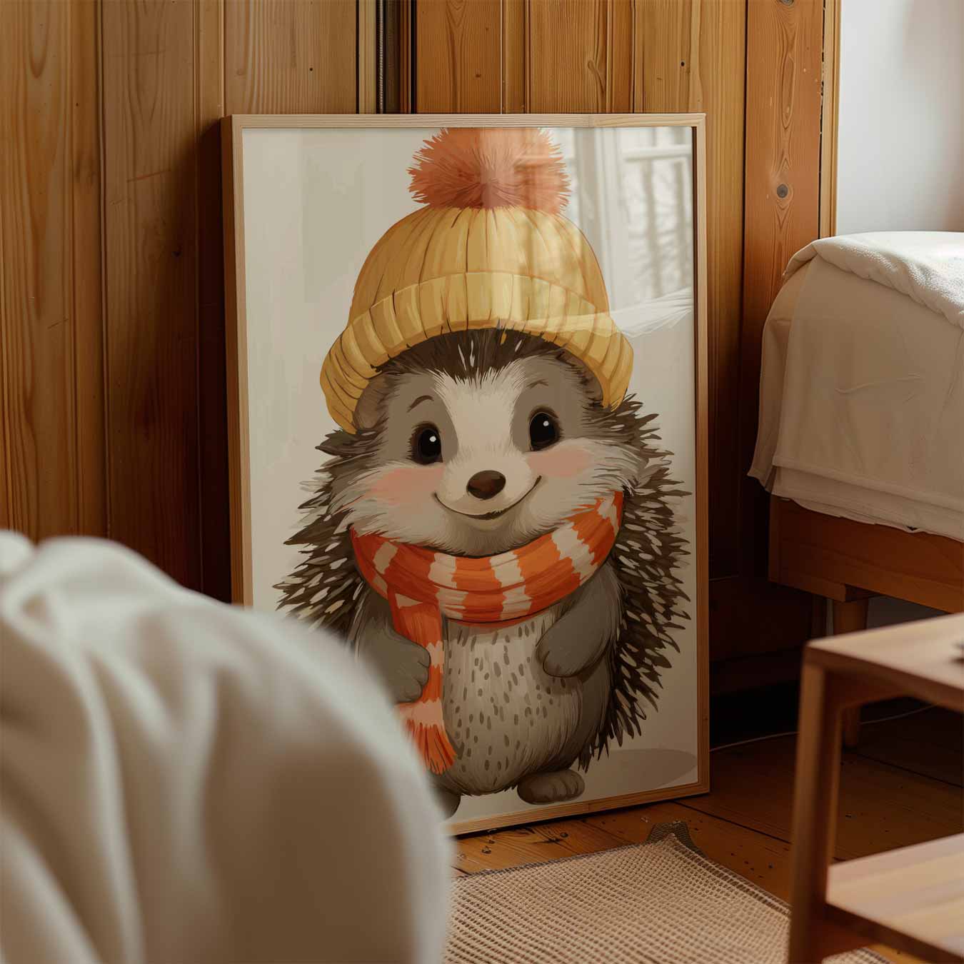 Schattige Egel Winterposter-WallArtistic