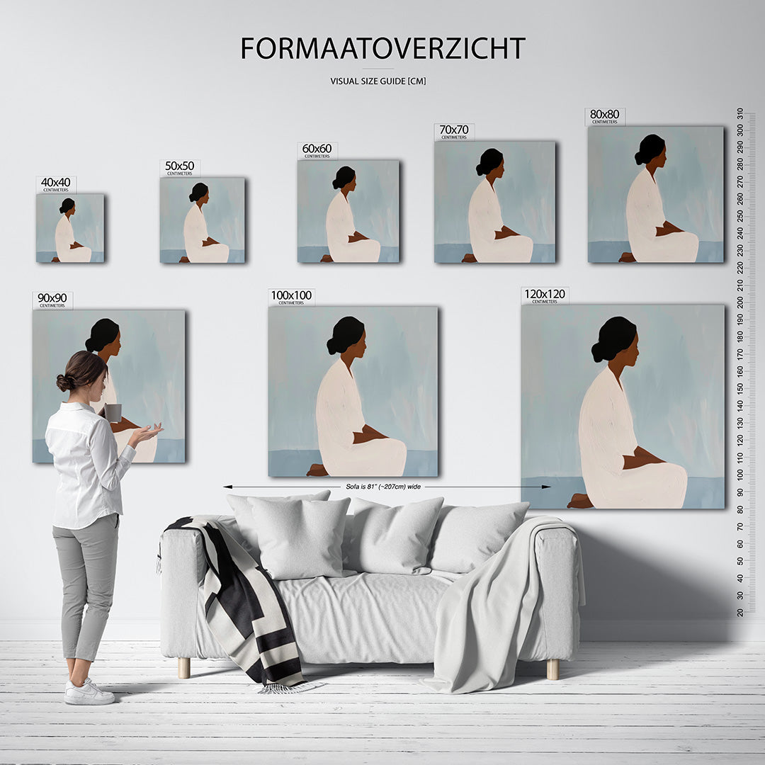 Rustige silhouet Kunstwerk