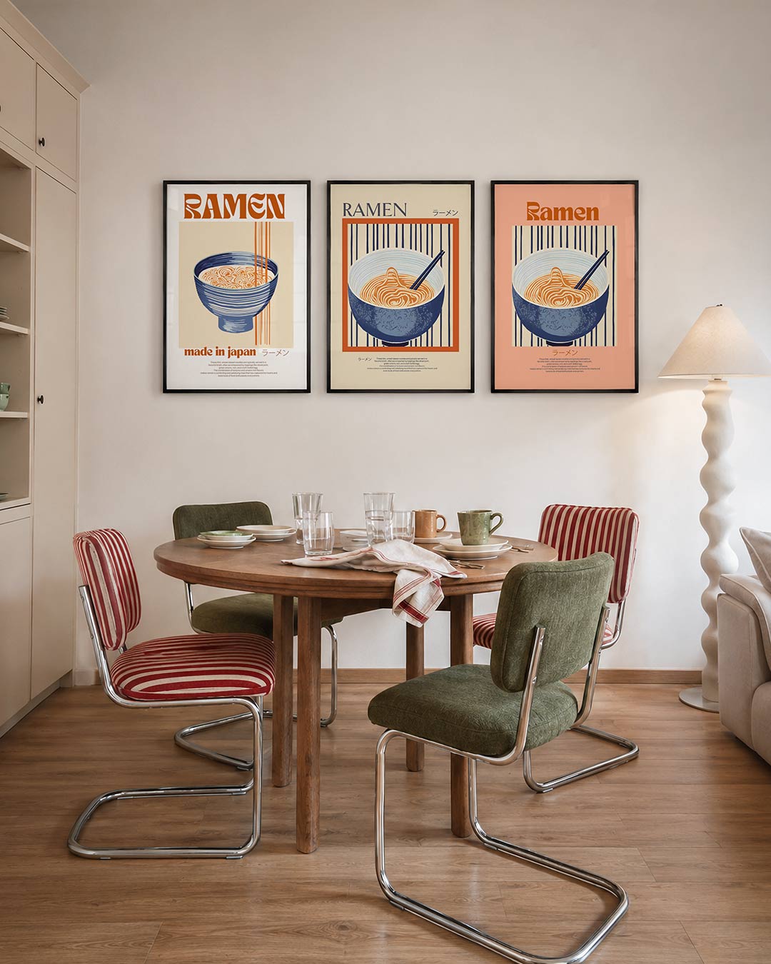 Kleurrijke kompositie Posterset