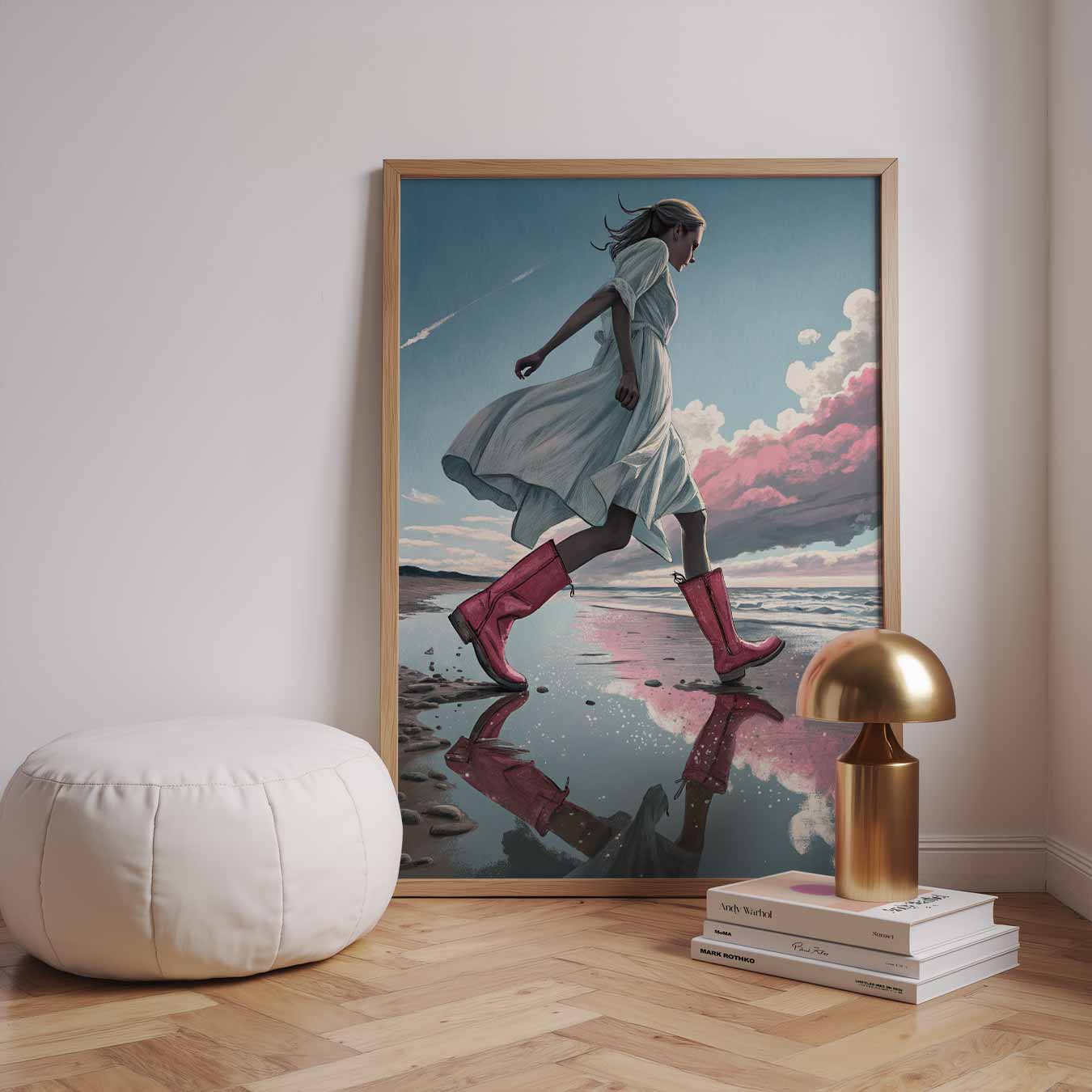 Dromerige Strandwandeling Poster-WallArtistic