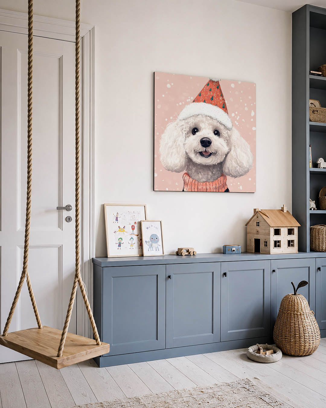 Vrolijke hond illustratie Kunstwerk