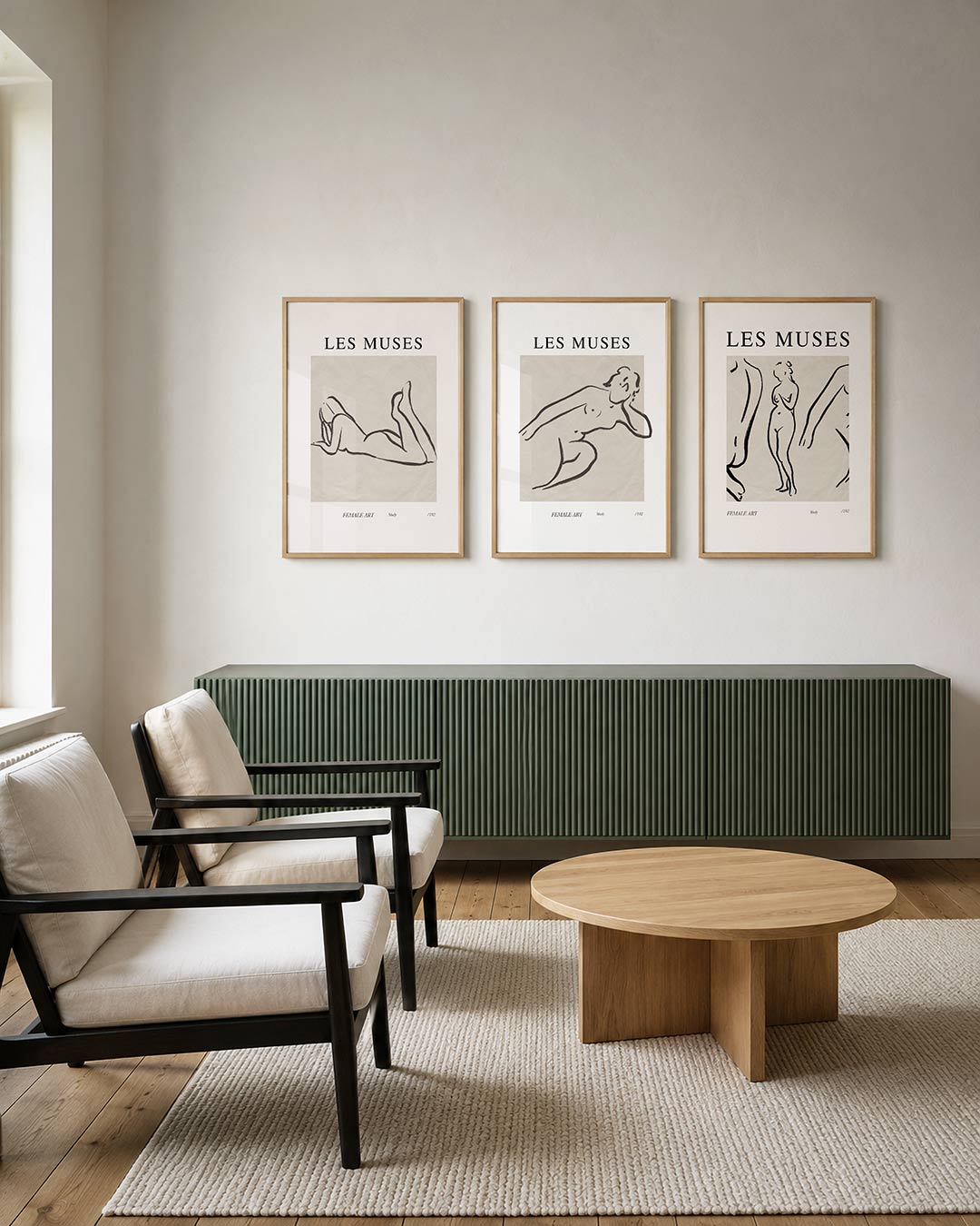 Lijnenspel en vormen Posterset
