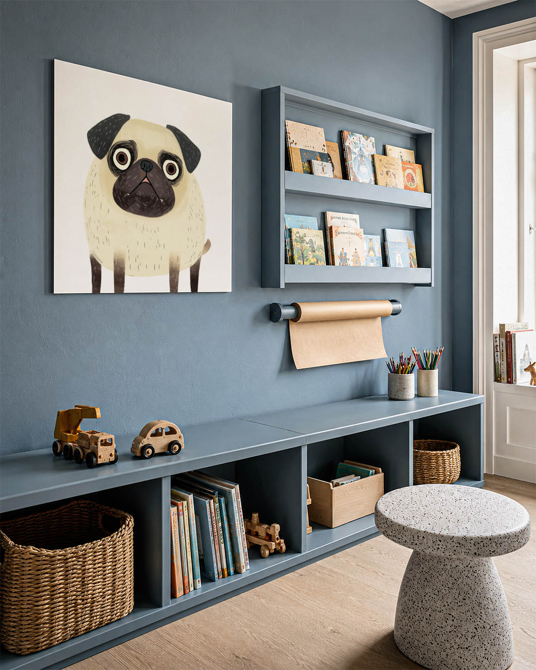 Speelse hond illustratie Kunstwerk