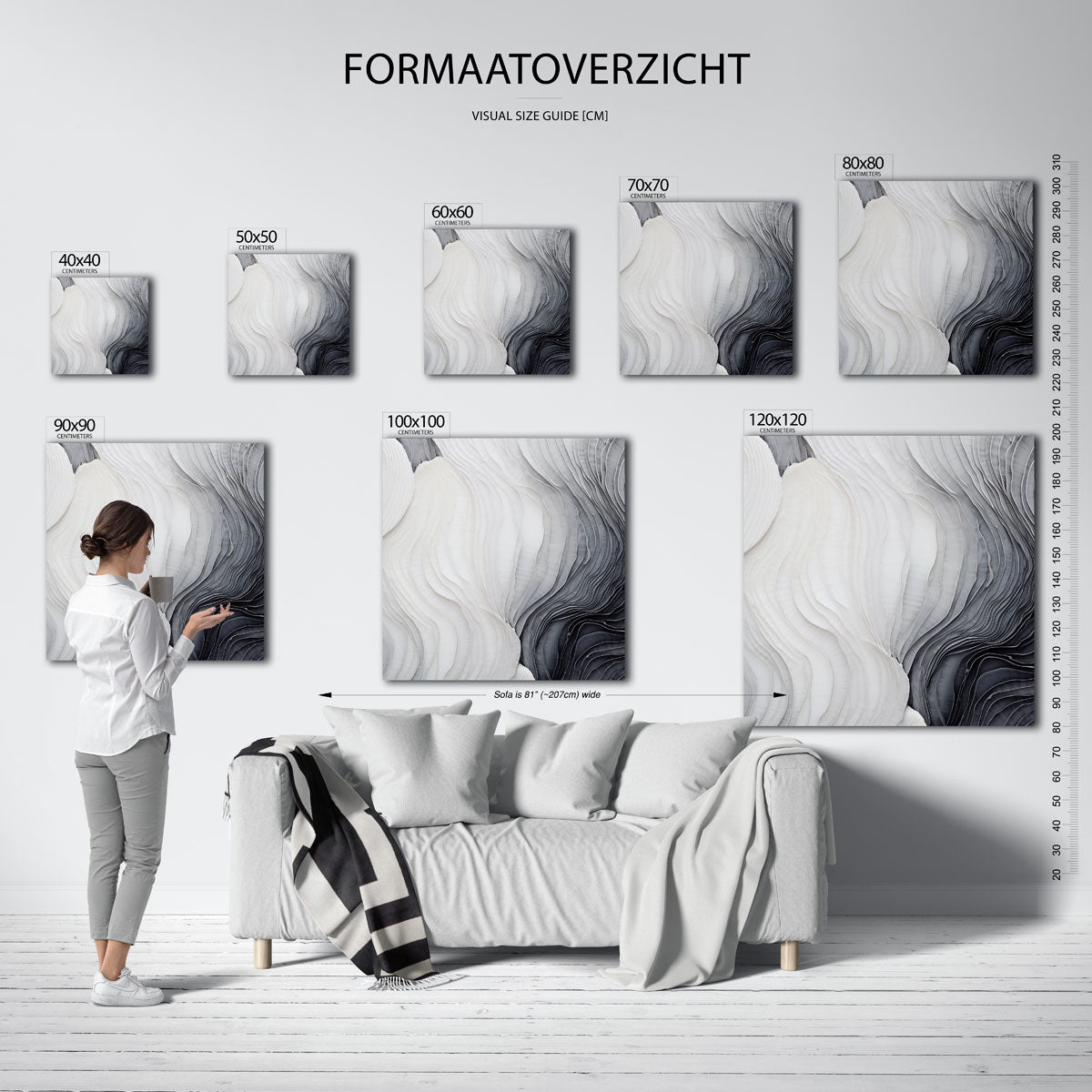 Gelaagde vormen Poster