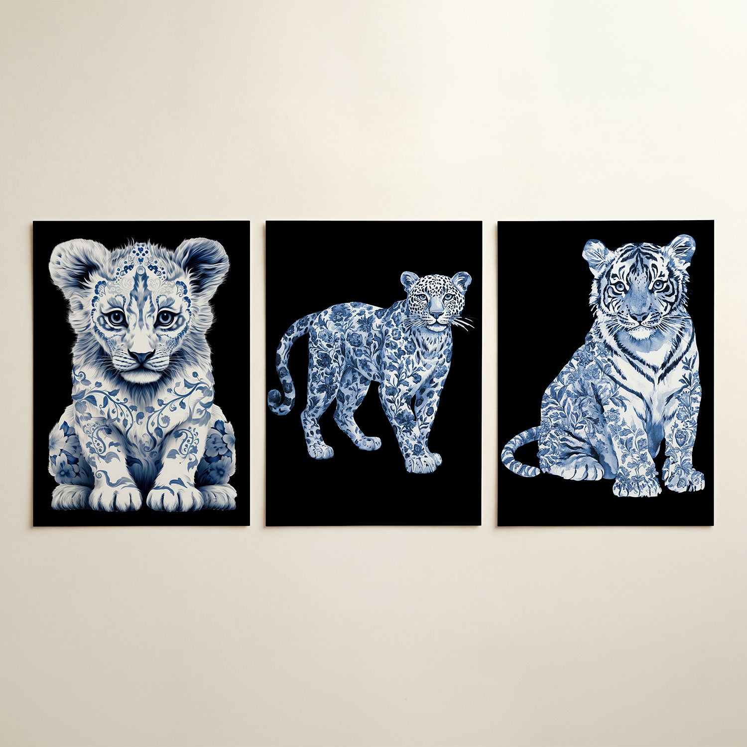 Dierenpatroon harmonie Posterset