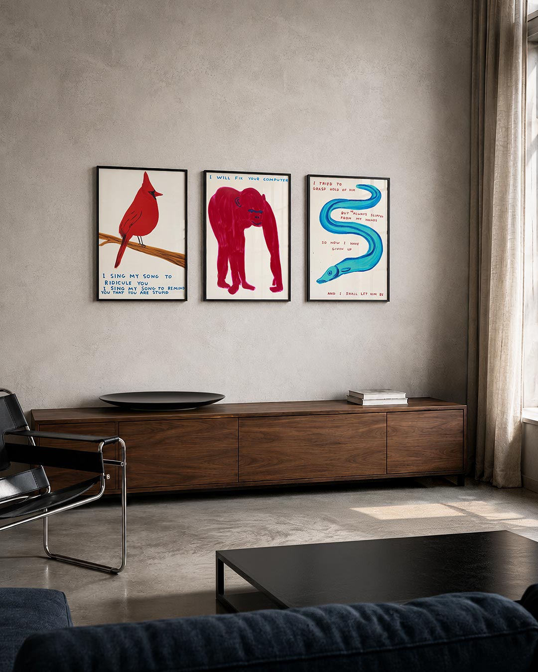 Vogel en tekst Posterset