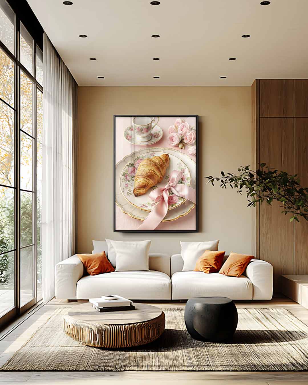 Elegant Ontbijt Sfeerbeeld Kunstwerk-canvas-dibond-plexiglas-wanddecoratie-WallArtistic