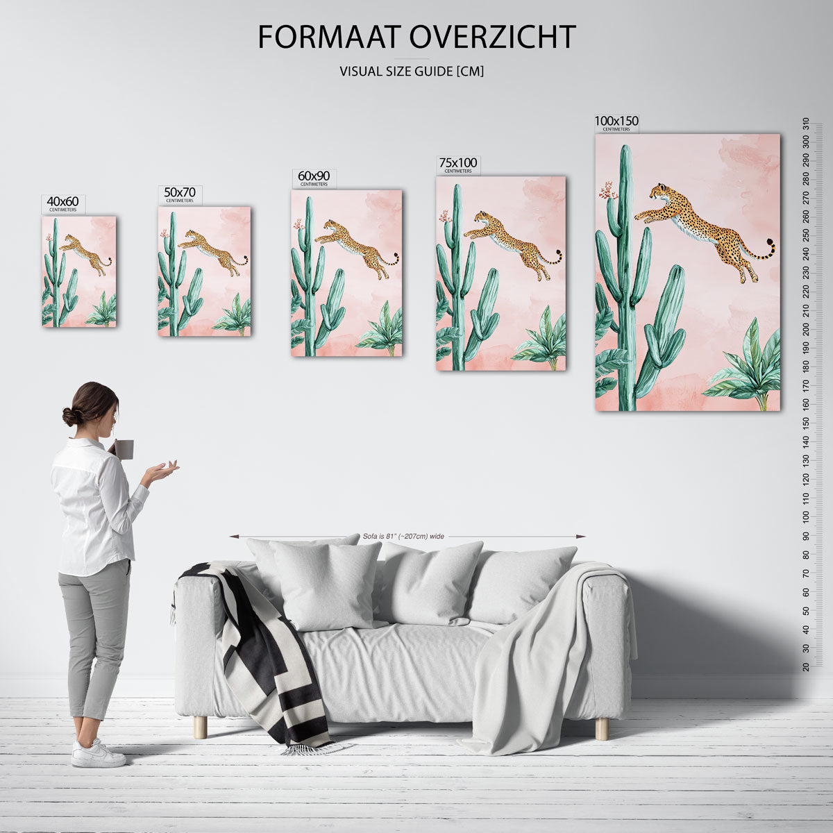 Springende luipaard Kunstwerk