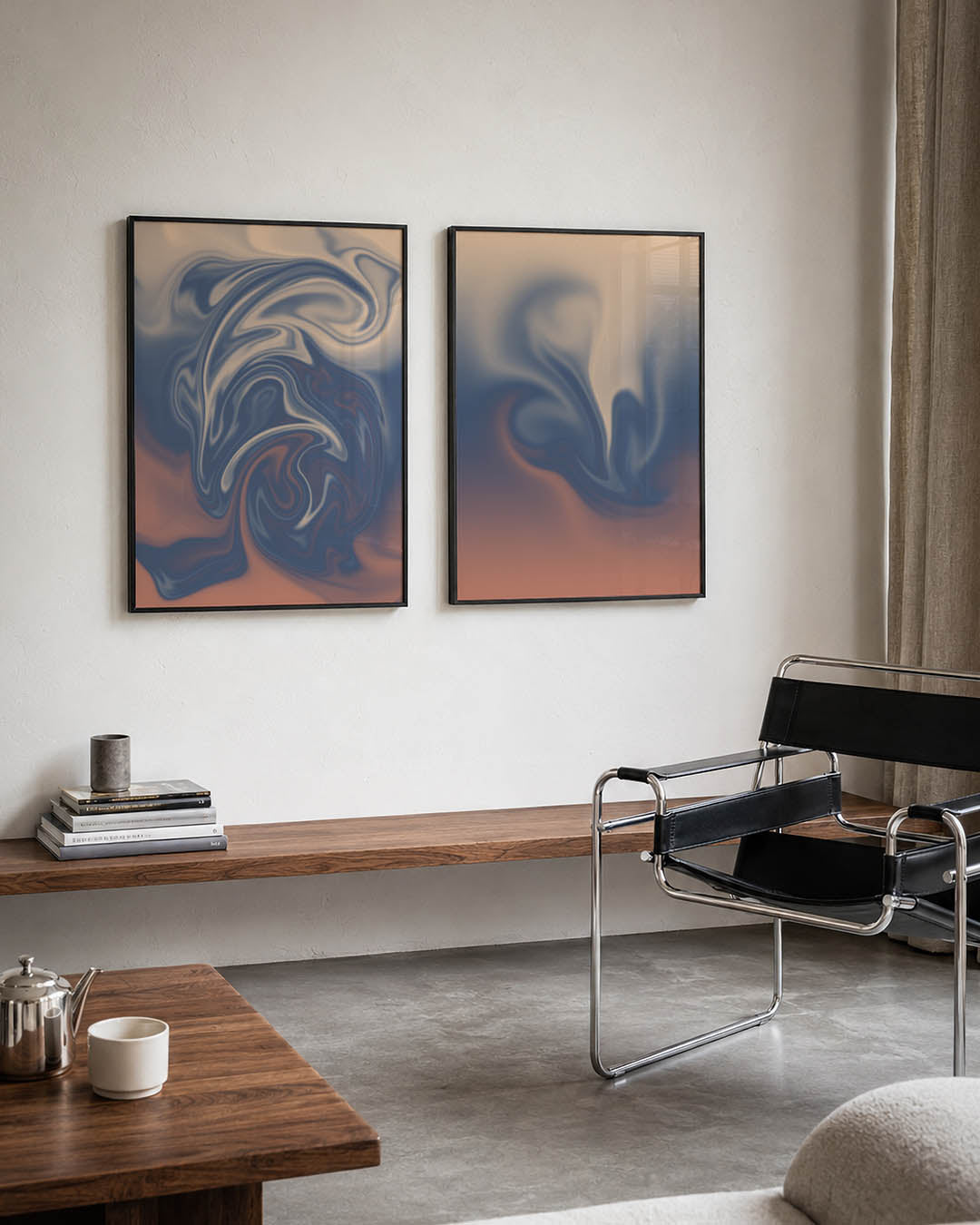 Vloeiende kleurwerveling Posterset