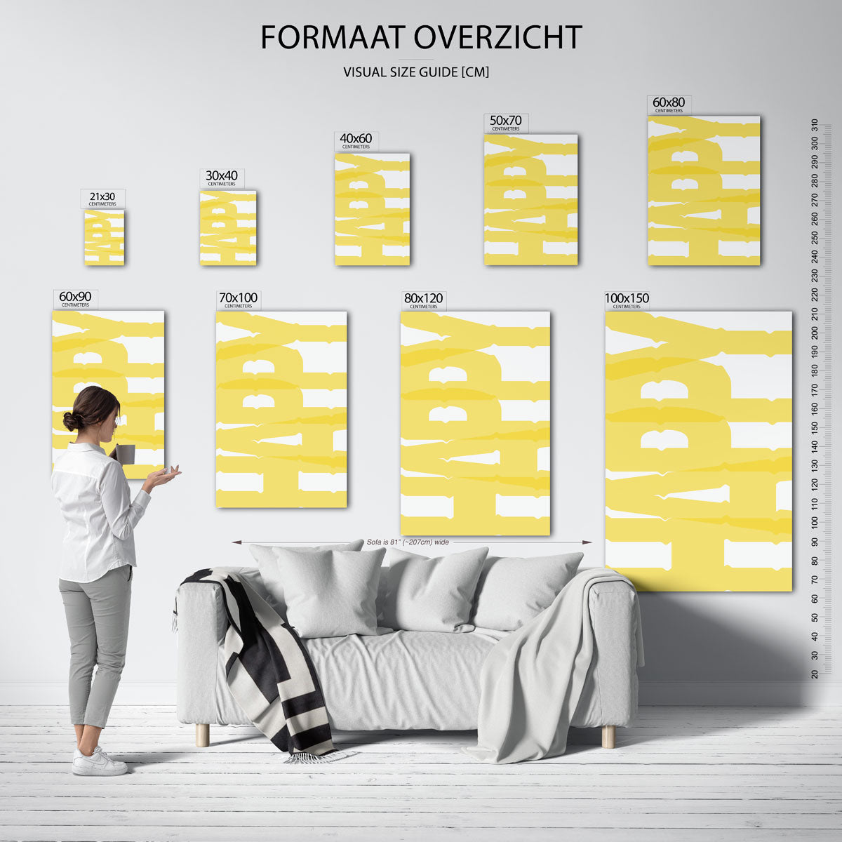 Geel patroon Poster