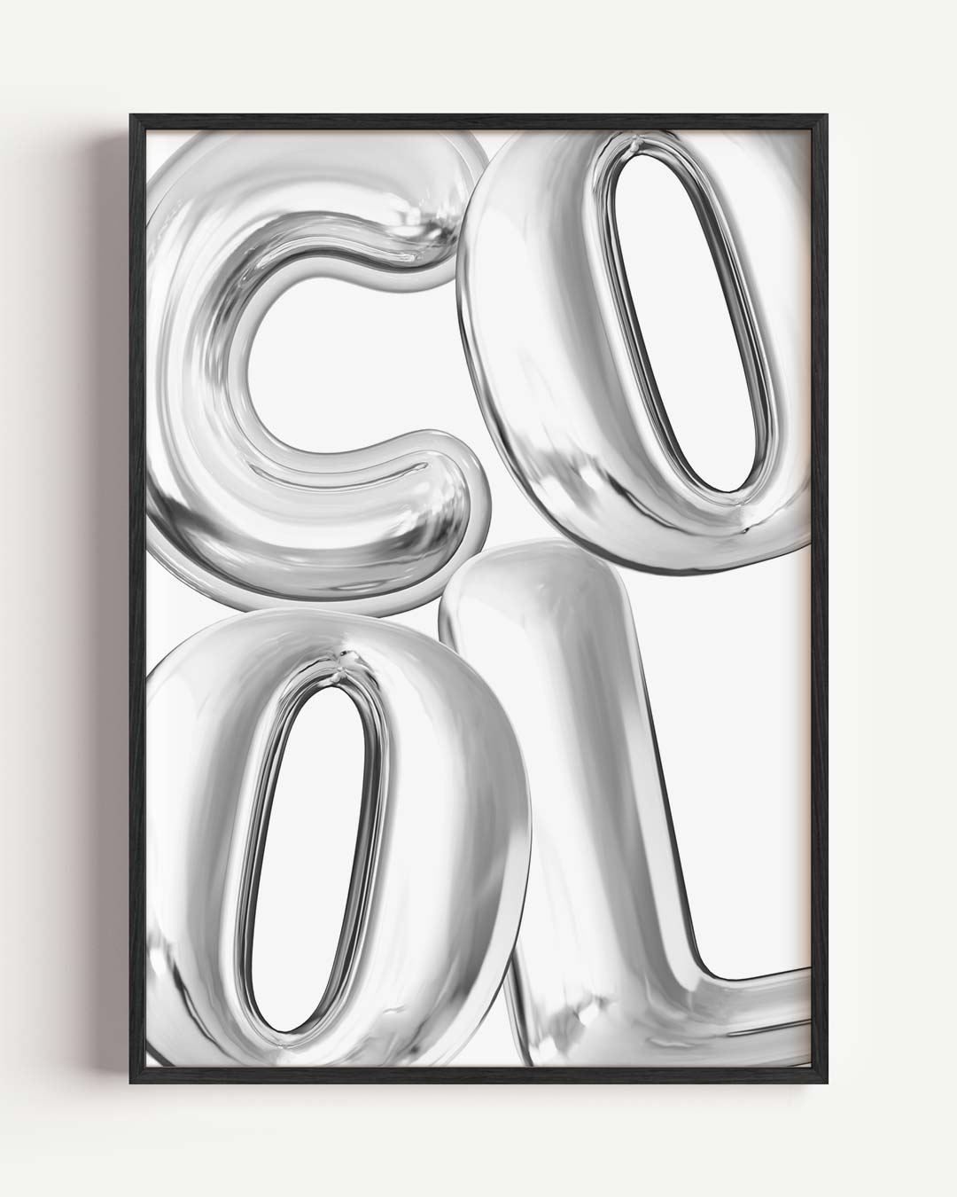 Coole Zilveren Ballonposter-WallArtistic