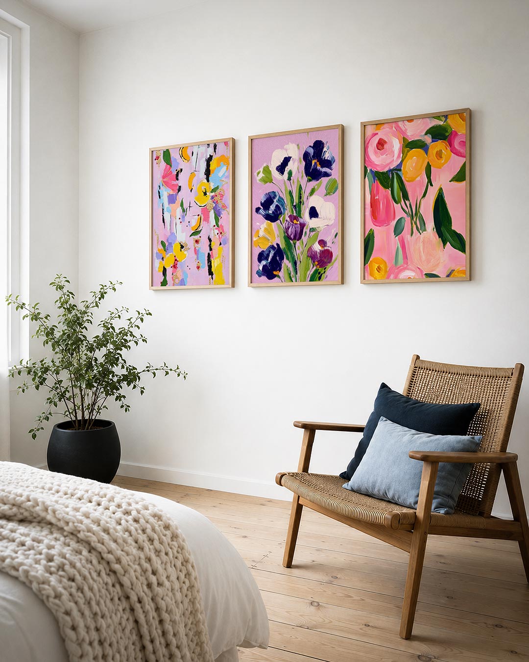 Kleurrijke vormenmix Posterset