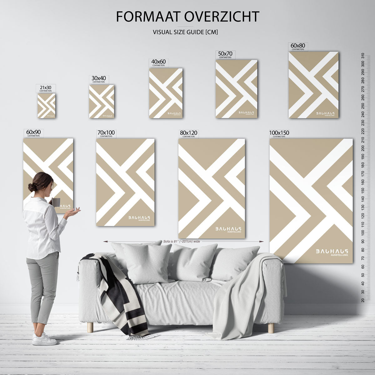 Lijnen en vlakkenspel Poster