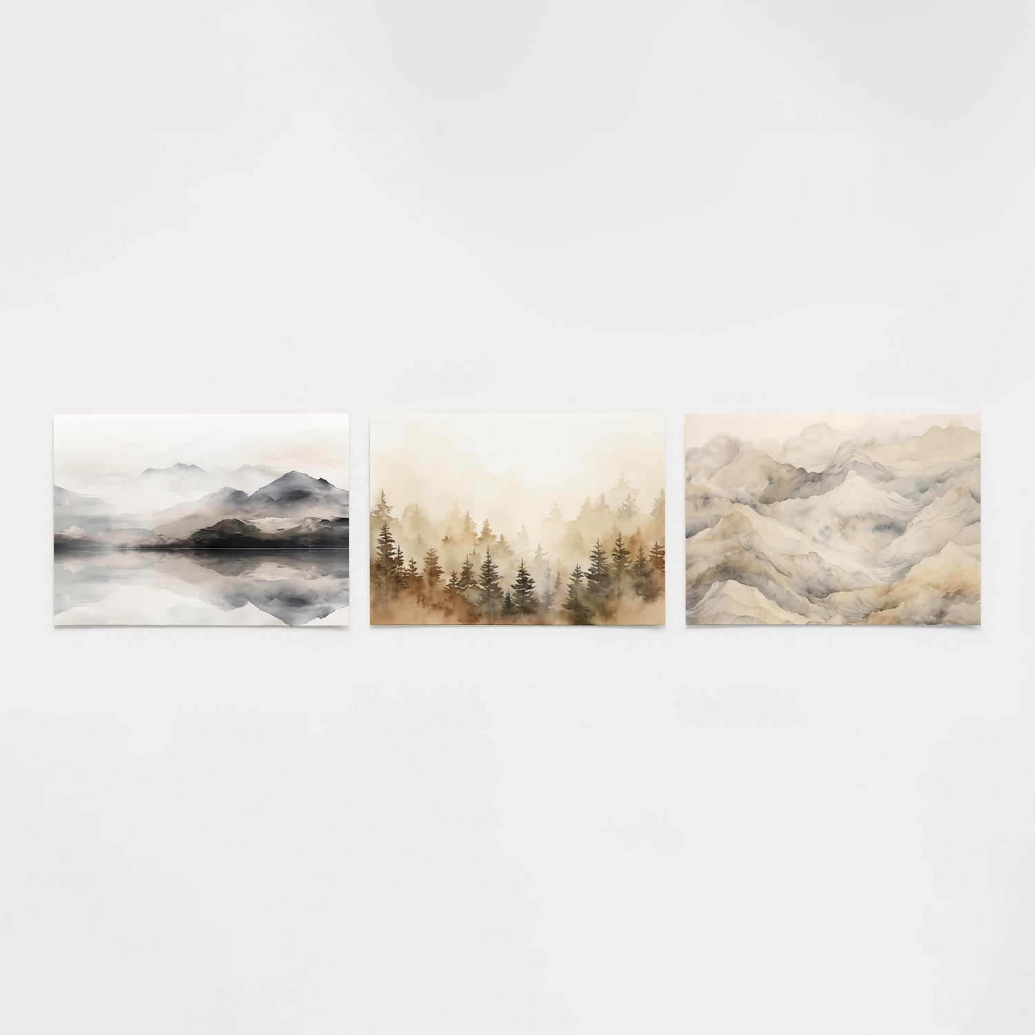 Mistige bergen Posterset
