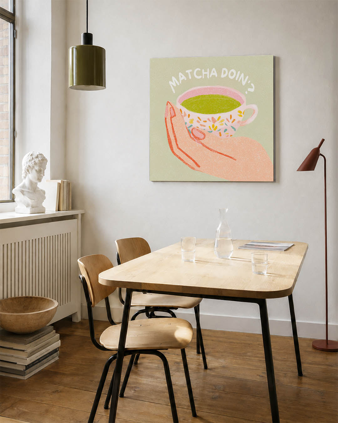 Vrolijke theekop illustratie Kunstwerk
