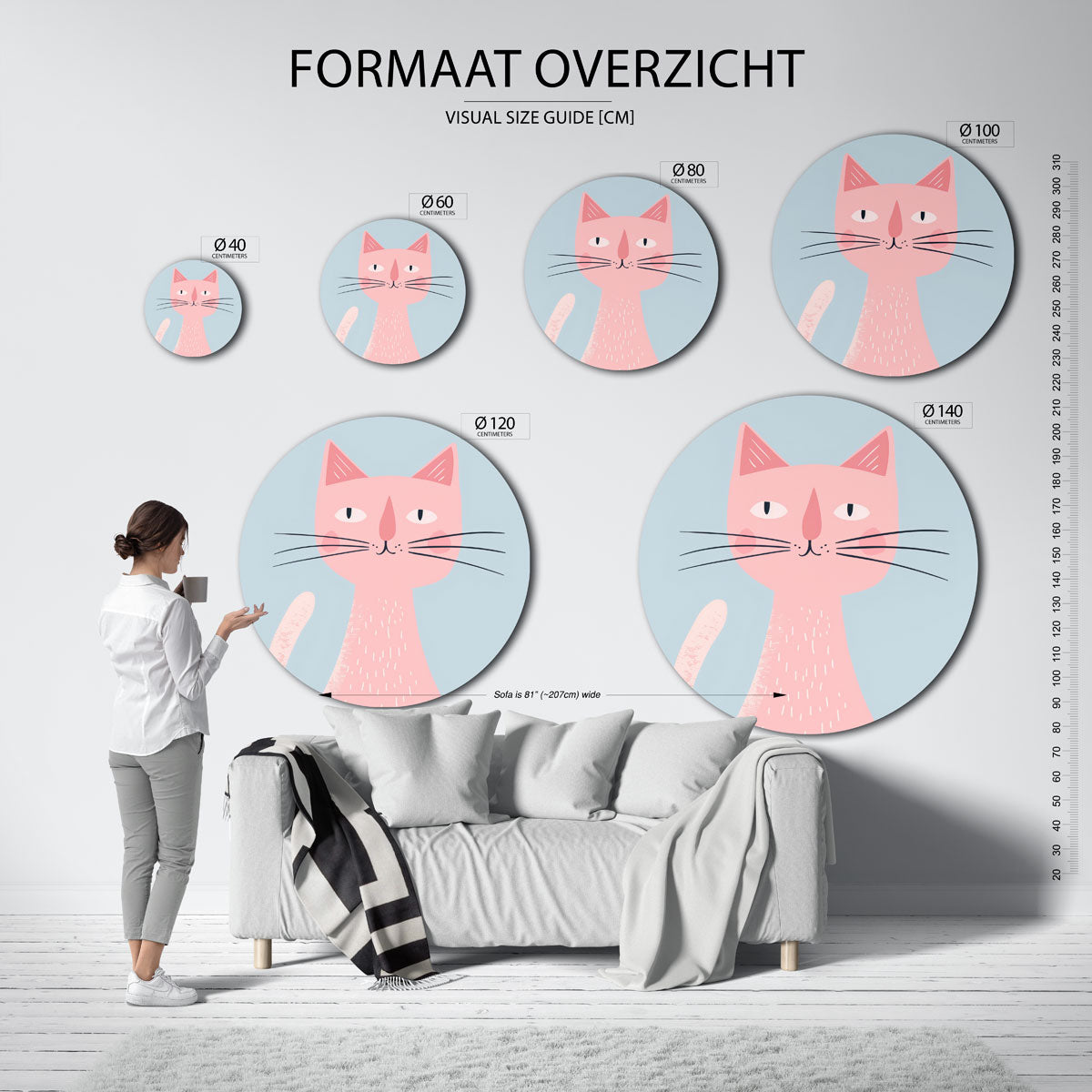 Roze kat Muurcirkel