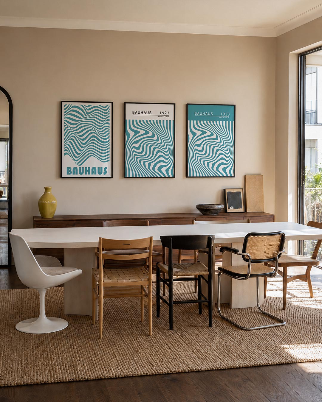 Golvend lijnenspel Posterset