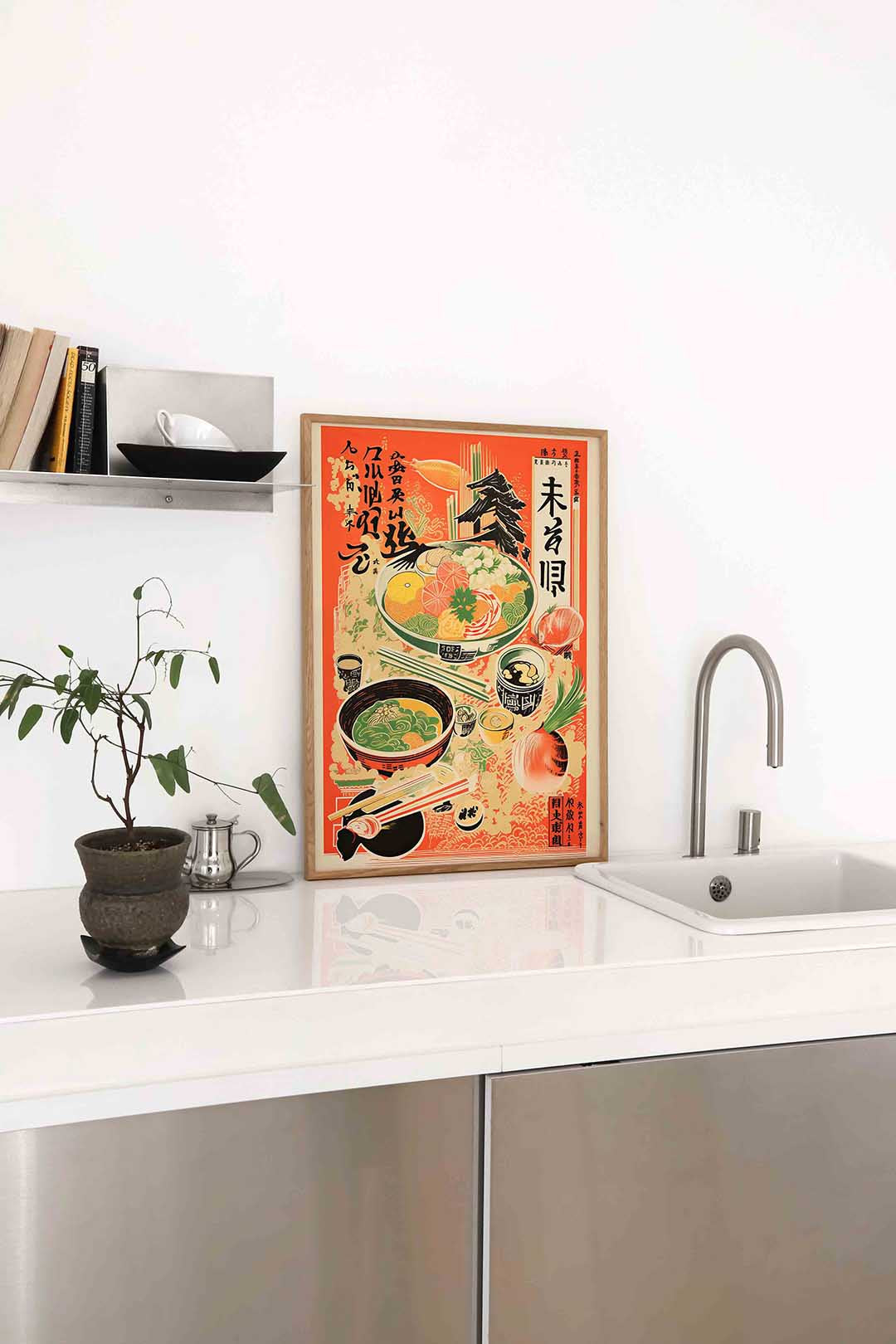 Ramen en ingrediënten Poster