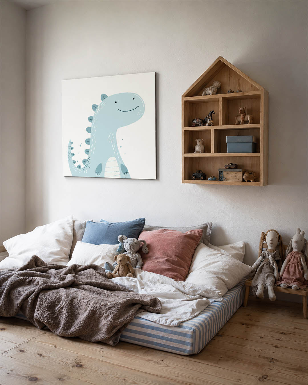 Vrolijke dinosaurus illustratie Kunstwerk