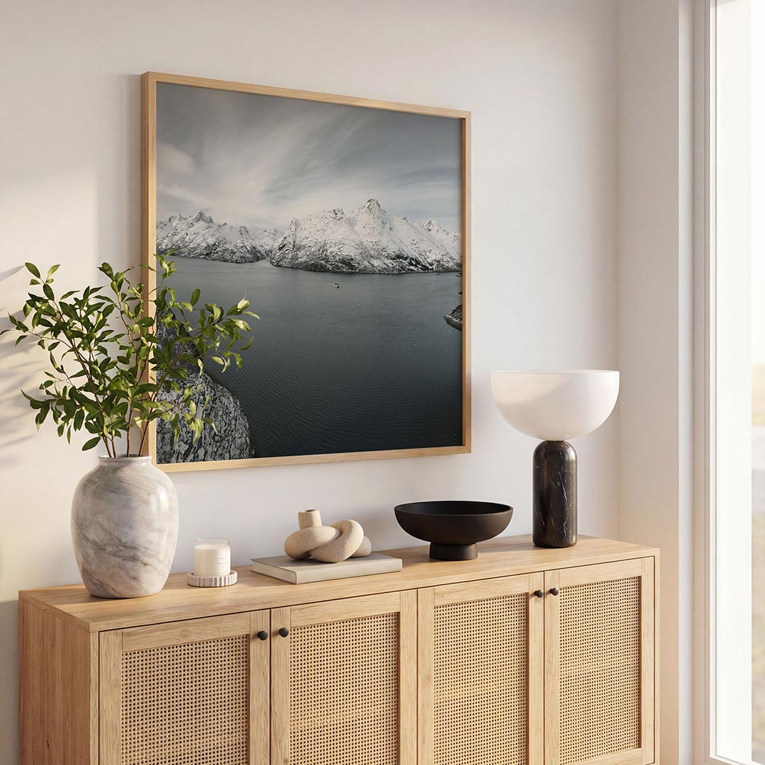 Sereen berglandschap Poster