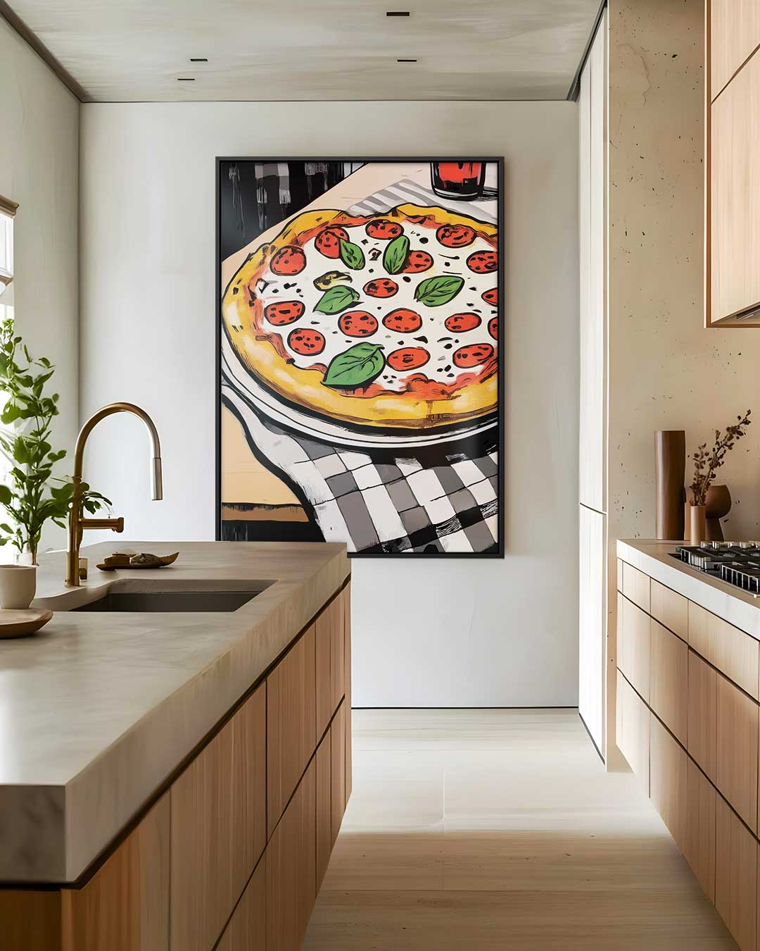 Pizza Delight Kunstwerk Kunstwerk-canvas-dibond-plexiglas-wanddecoratie-WallArtistic