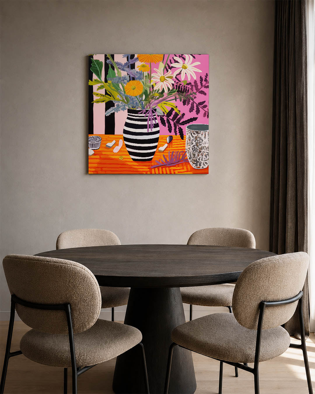 Bloemrijke compositie Kunstwerk