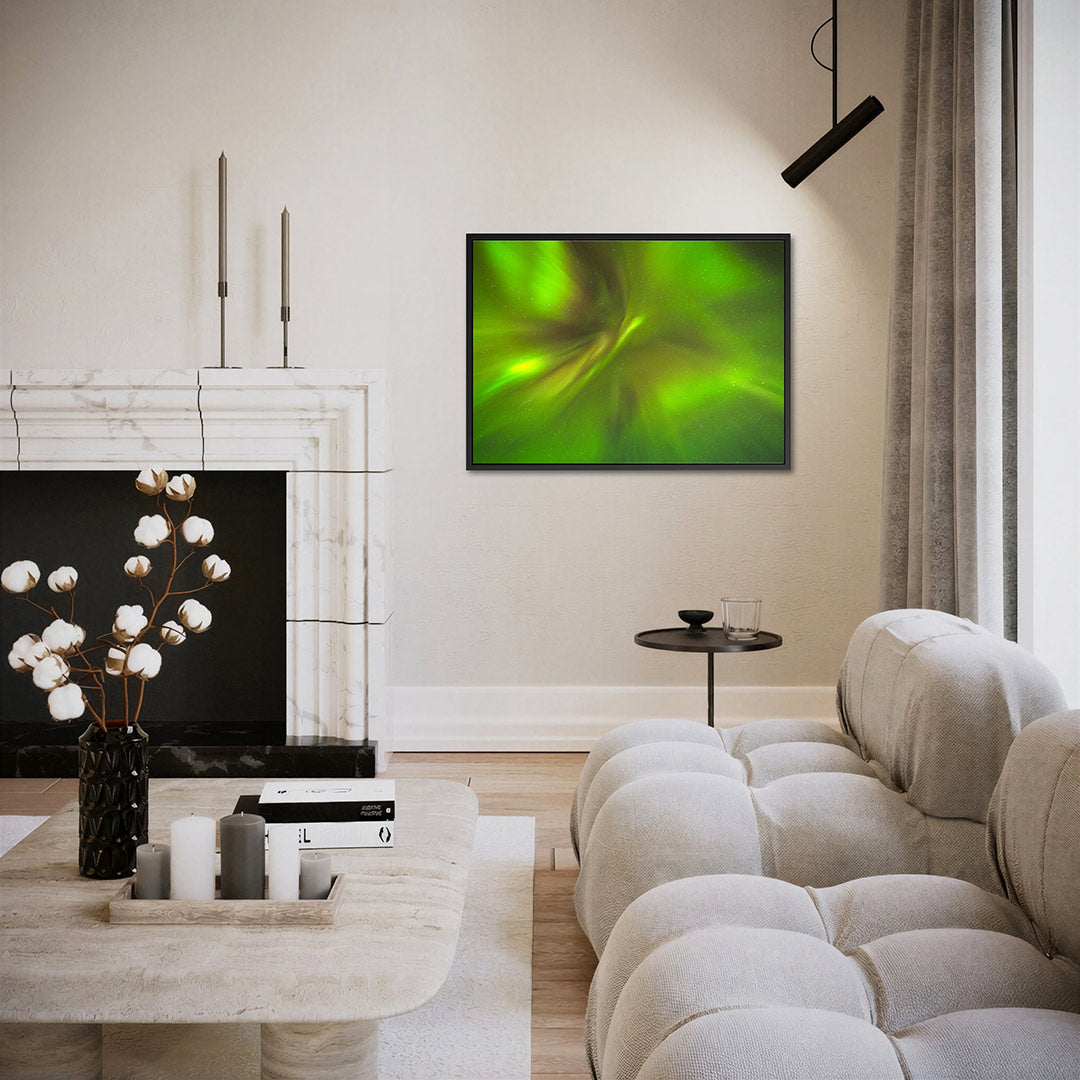 Groene hemellichten Kunstwerk