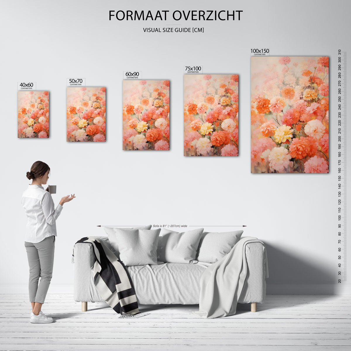 Bloemenexplosie Kunstwerk