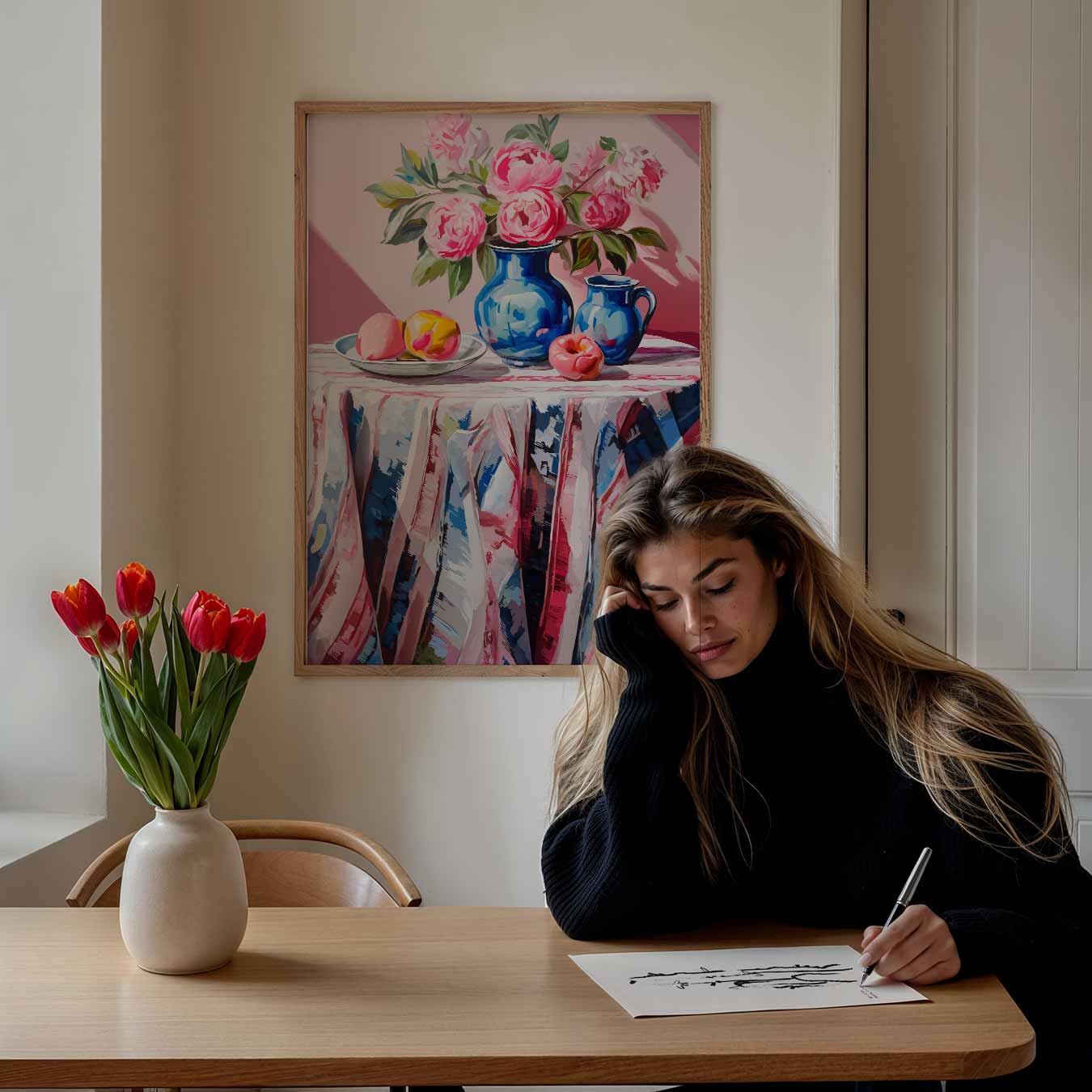 Romantische Bloemengeur Poster-WallArtistic