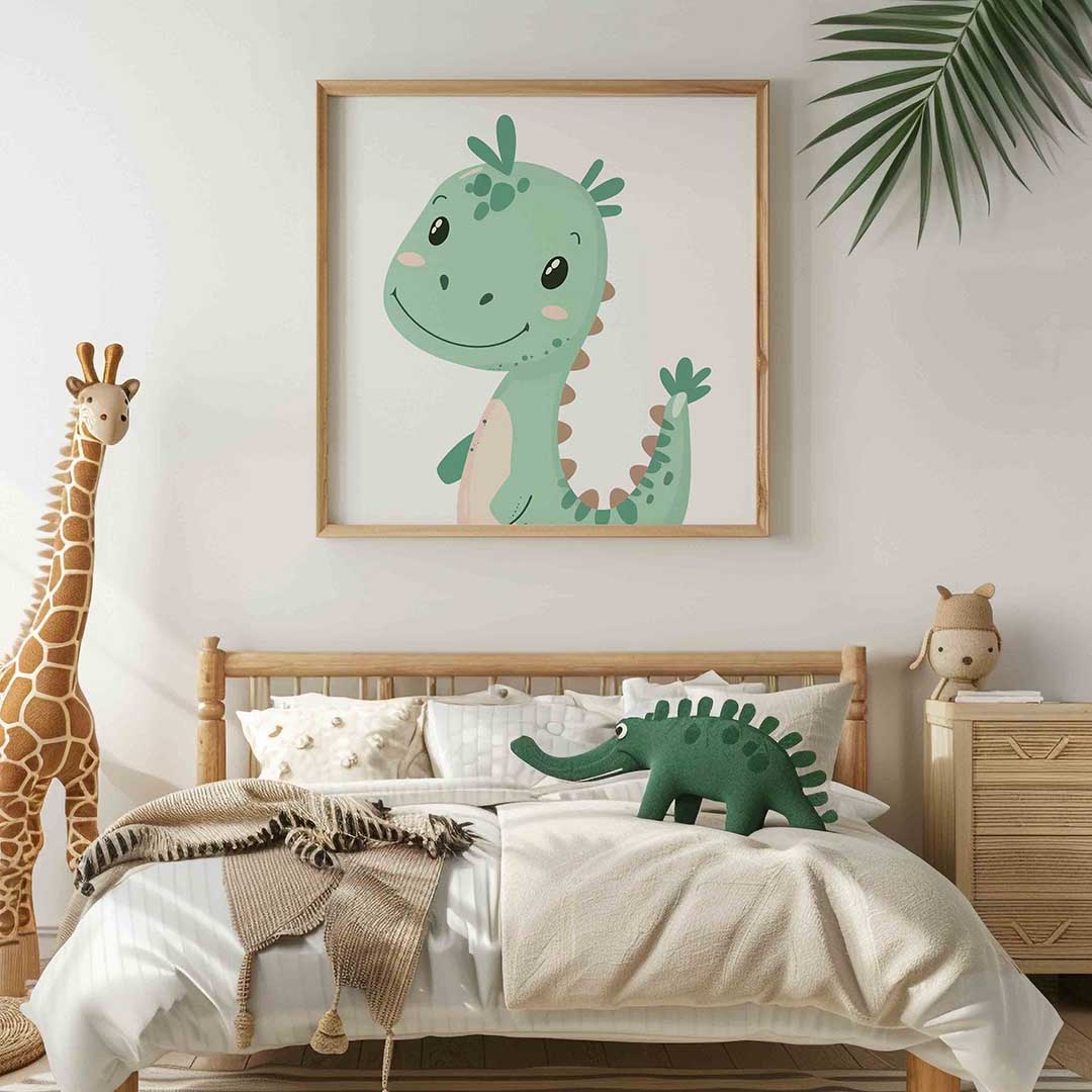 Schattige dinosaurus Poster