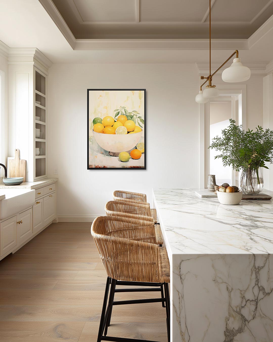 Citroenboom in pot Kunstwerk