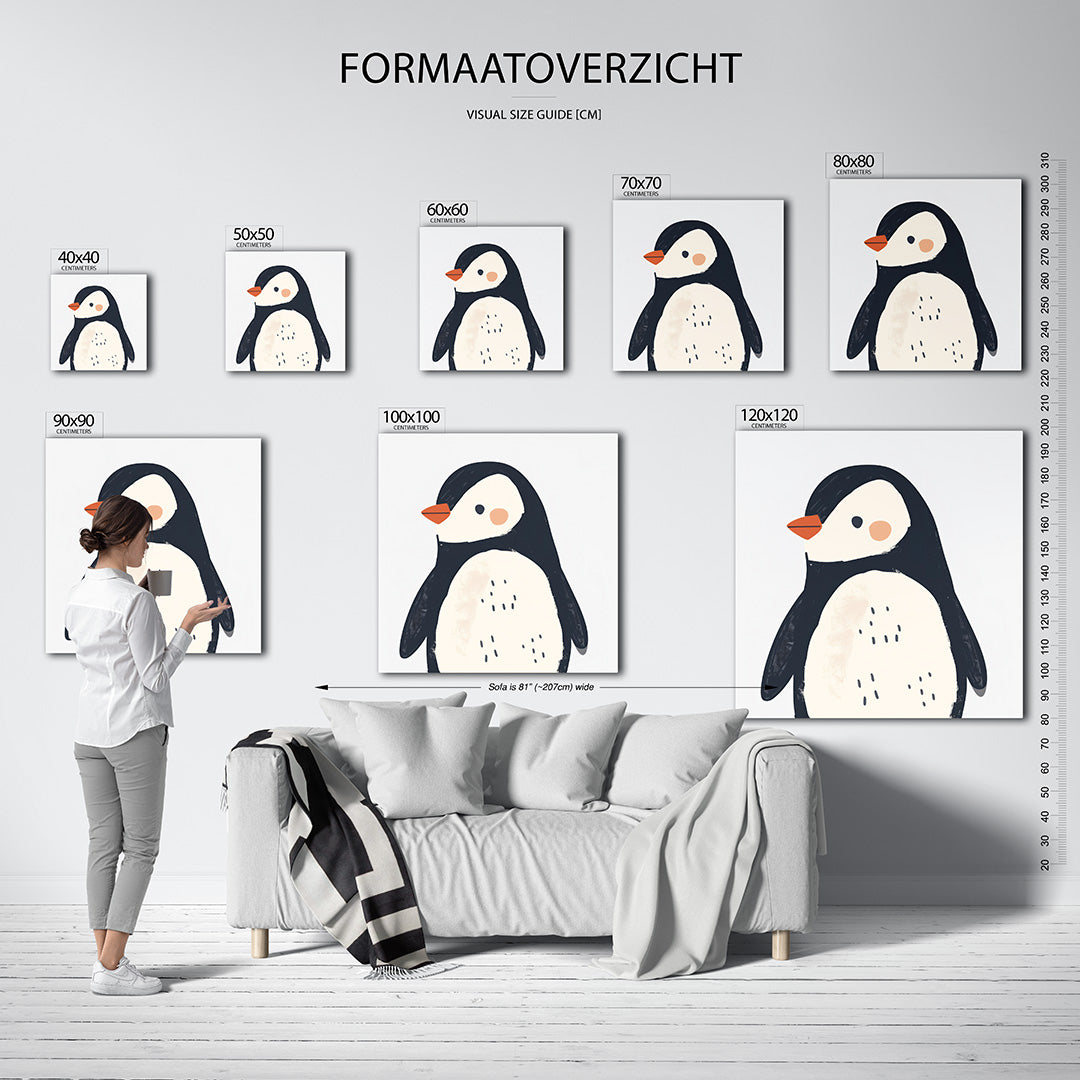 Vrolijke pinguïn illustratie Kunstwerk