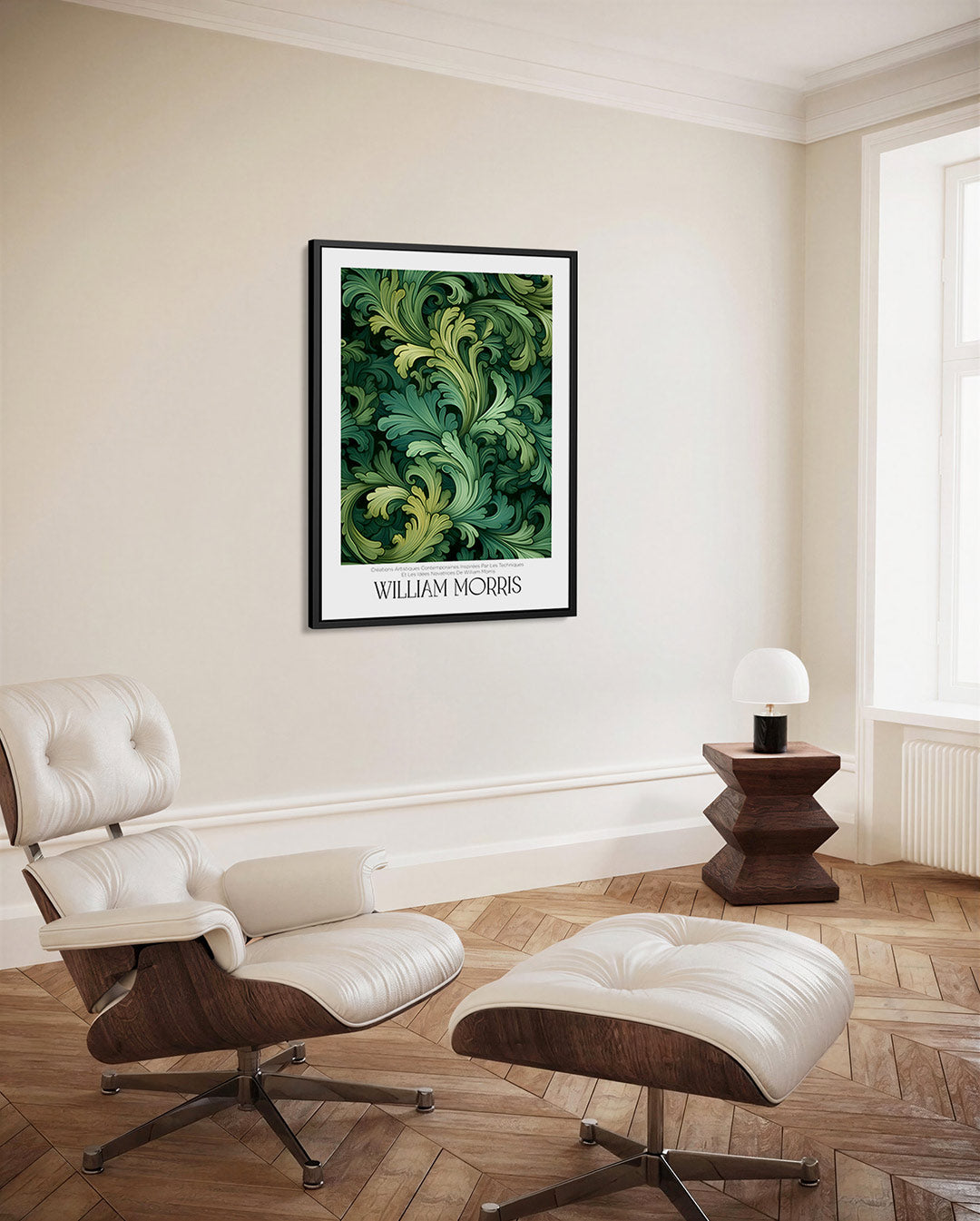 Groene bladpatronen Kunstwerk